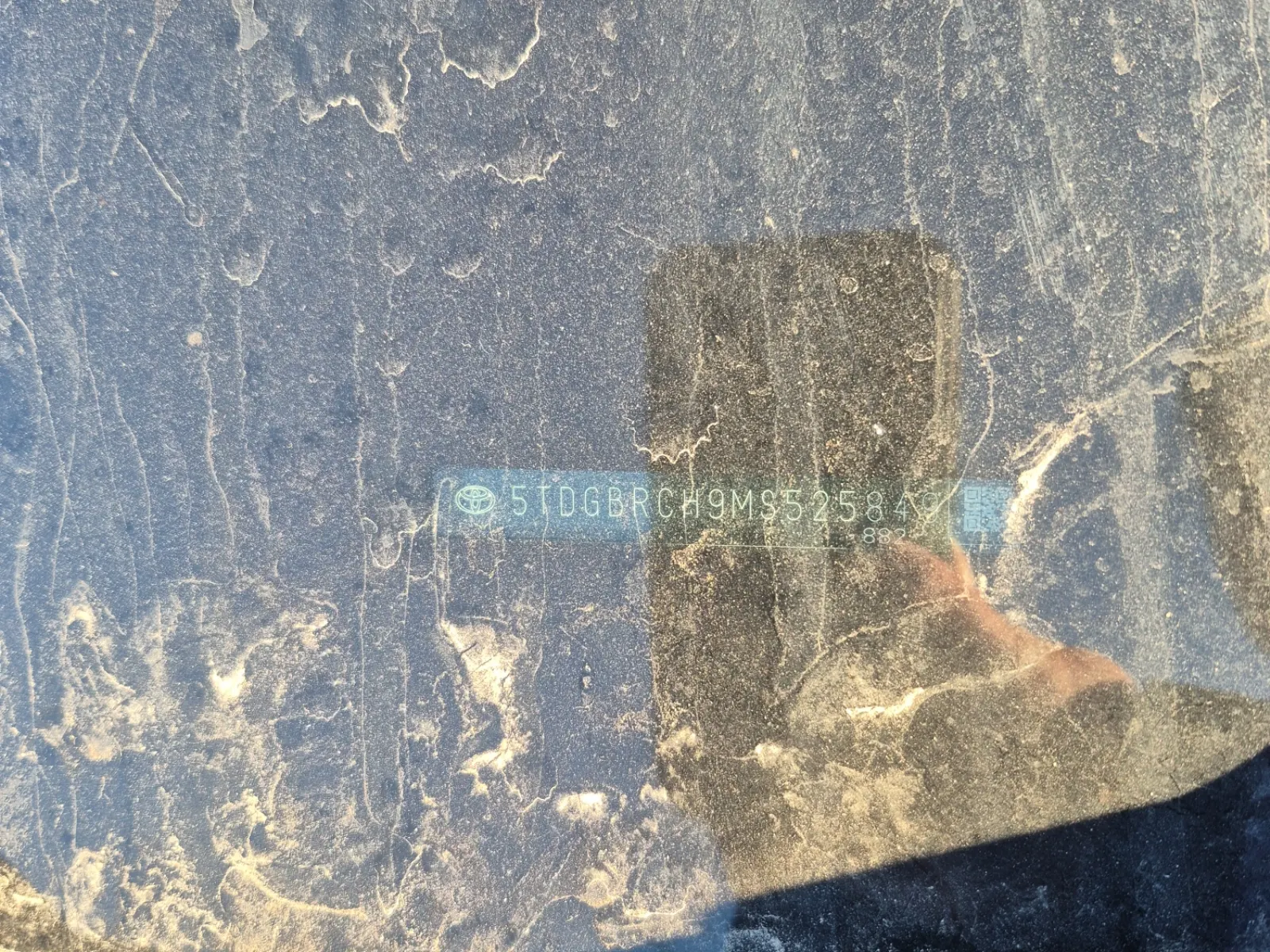Dash VIN Plate Photo
