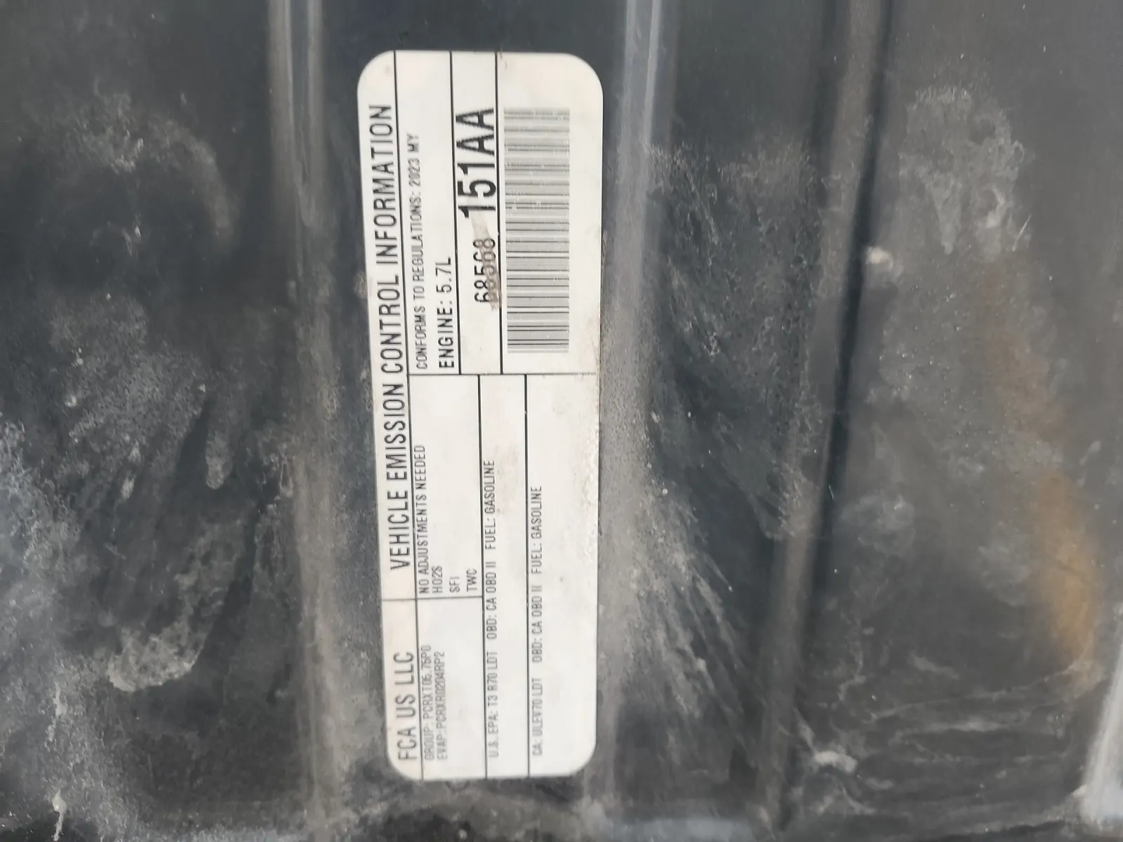 Emission Sticker Photo