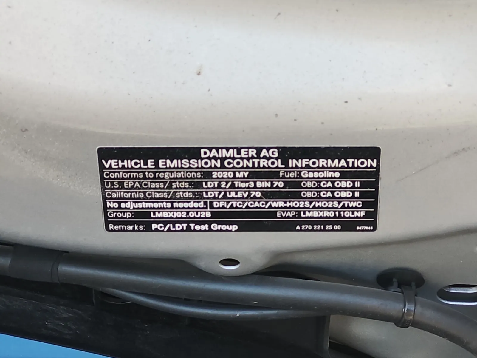 Emission Sticker Photo