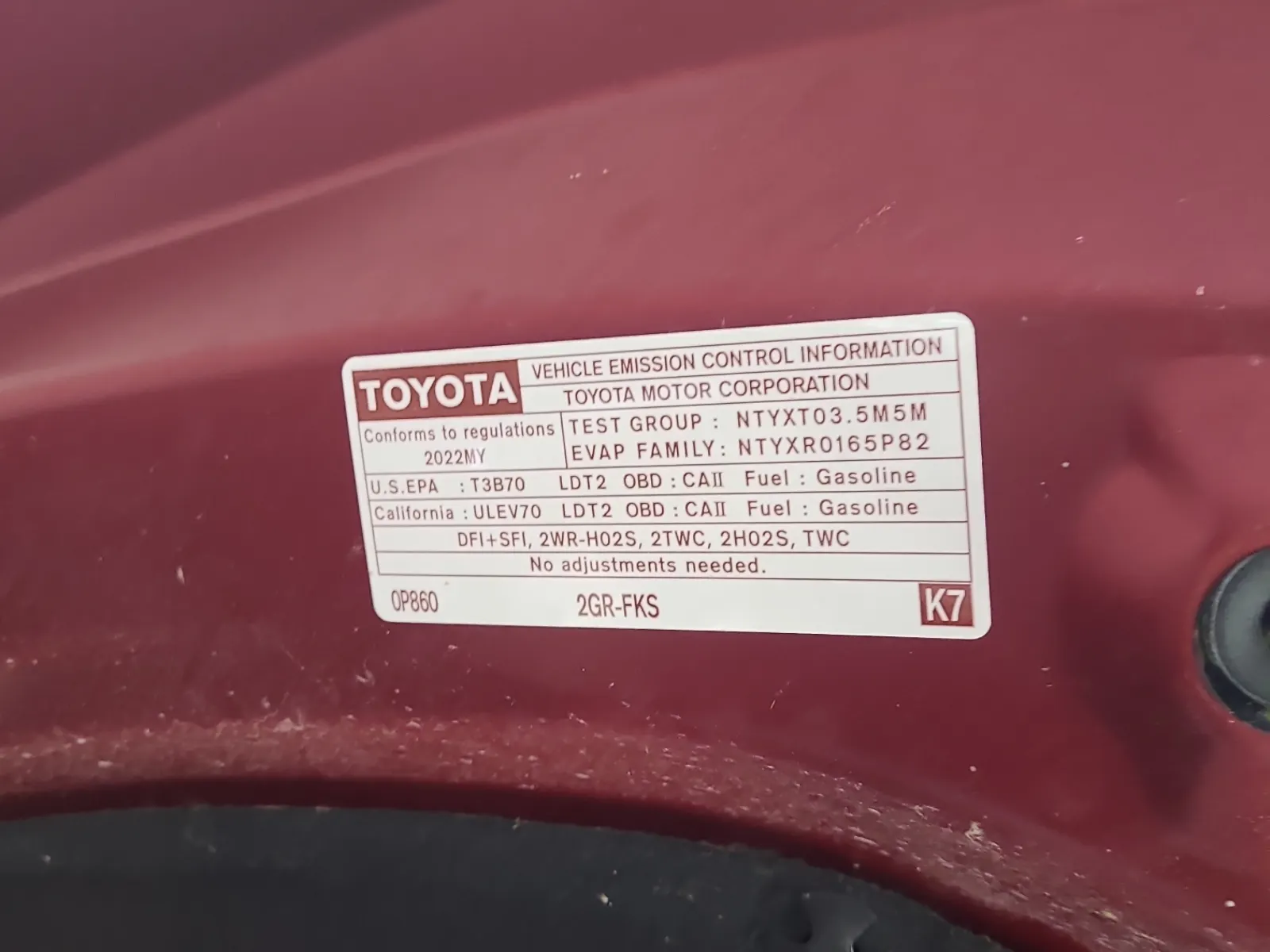 Emission Sticker Photo