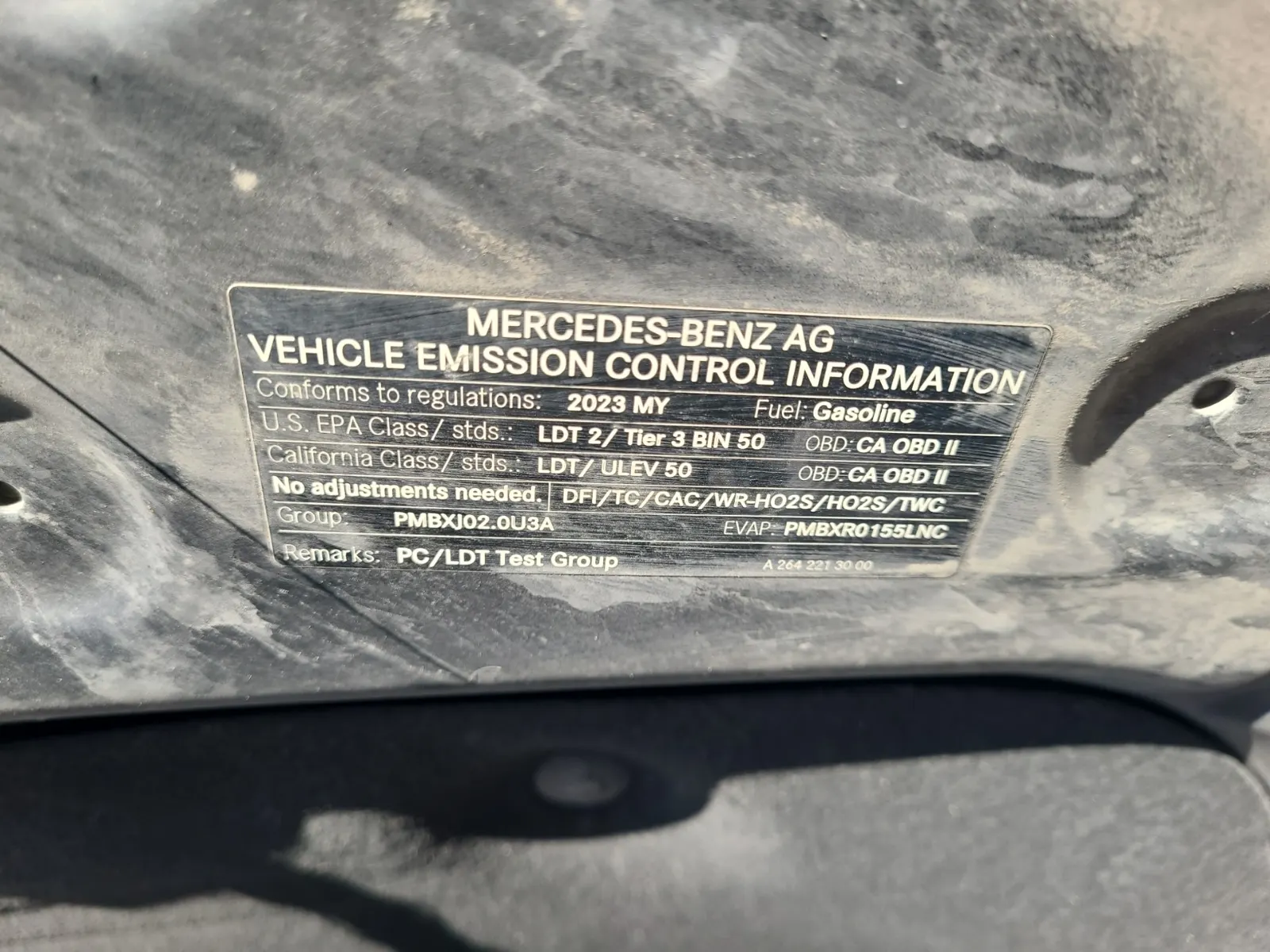 Emission Sticker Photo