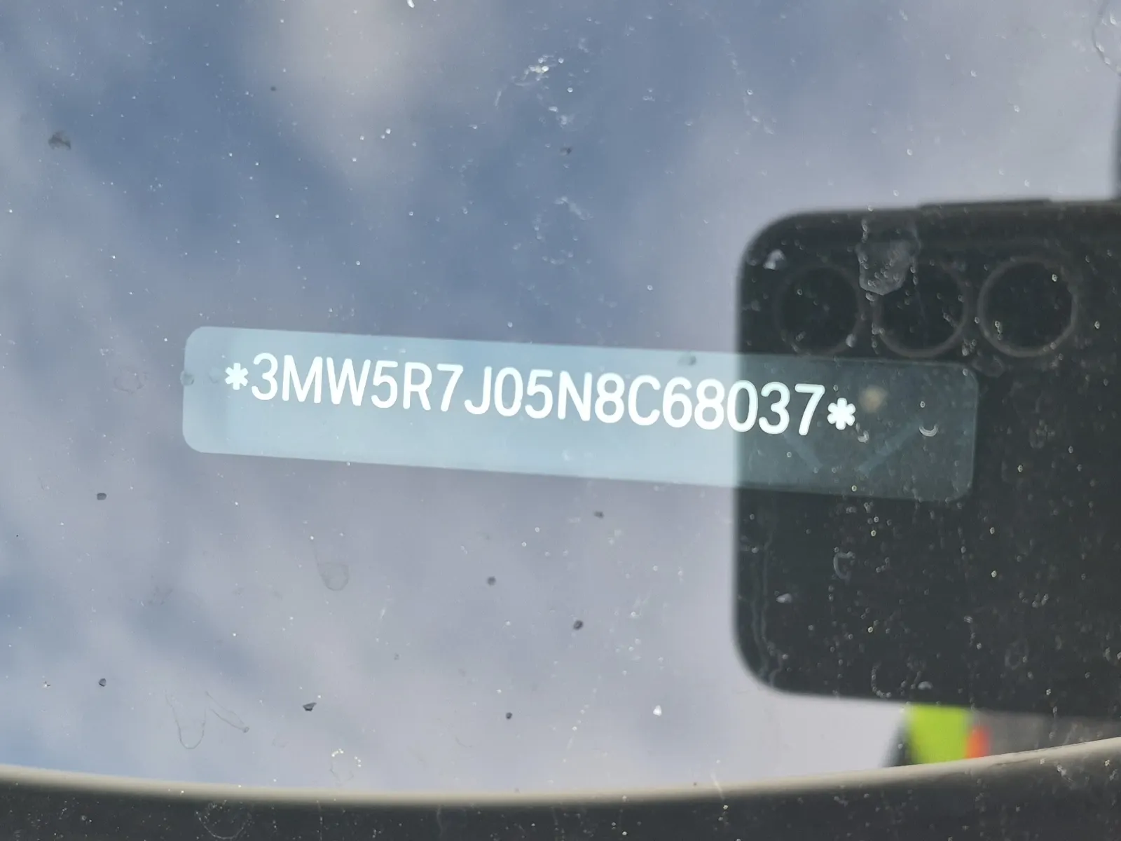 Dash VIN Plate Photo