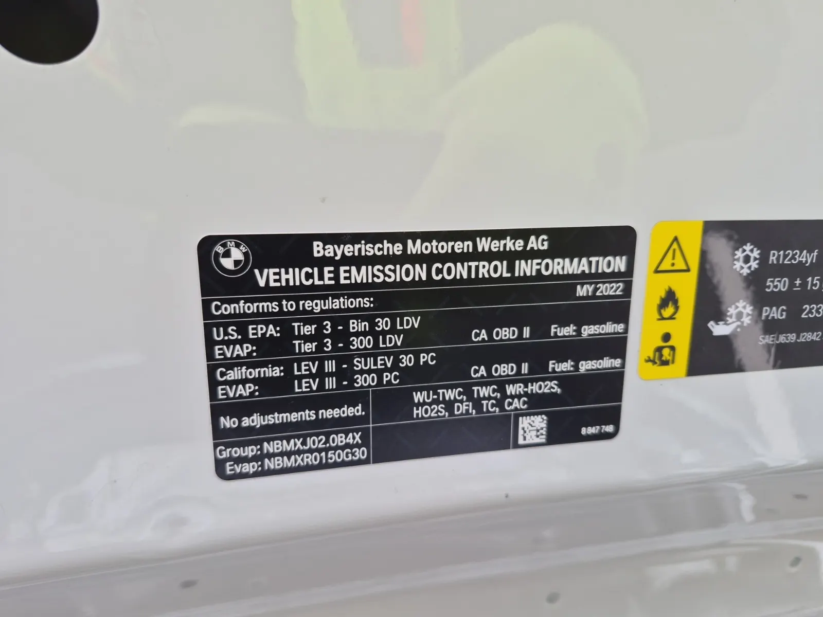 Emission Sticker Photo