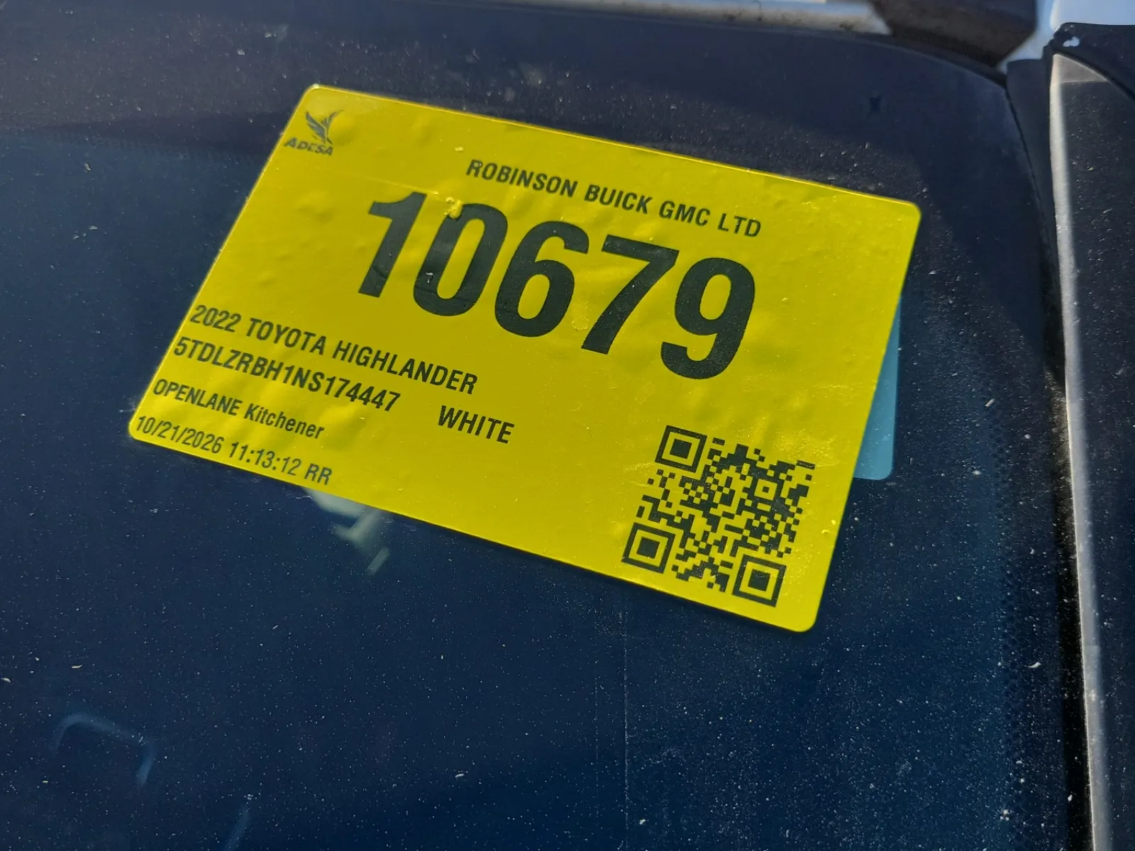 Inventory Label Photo