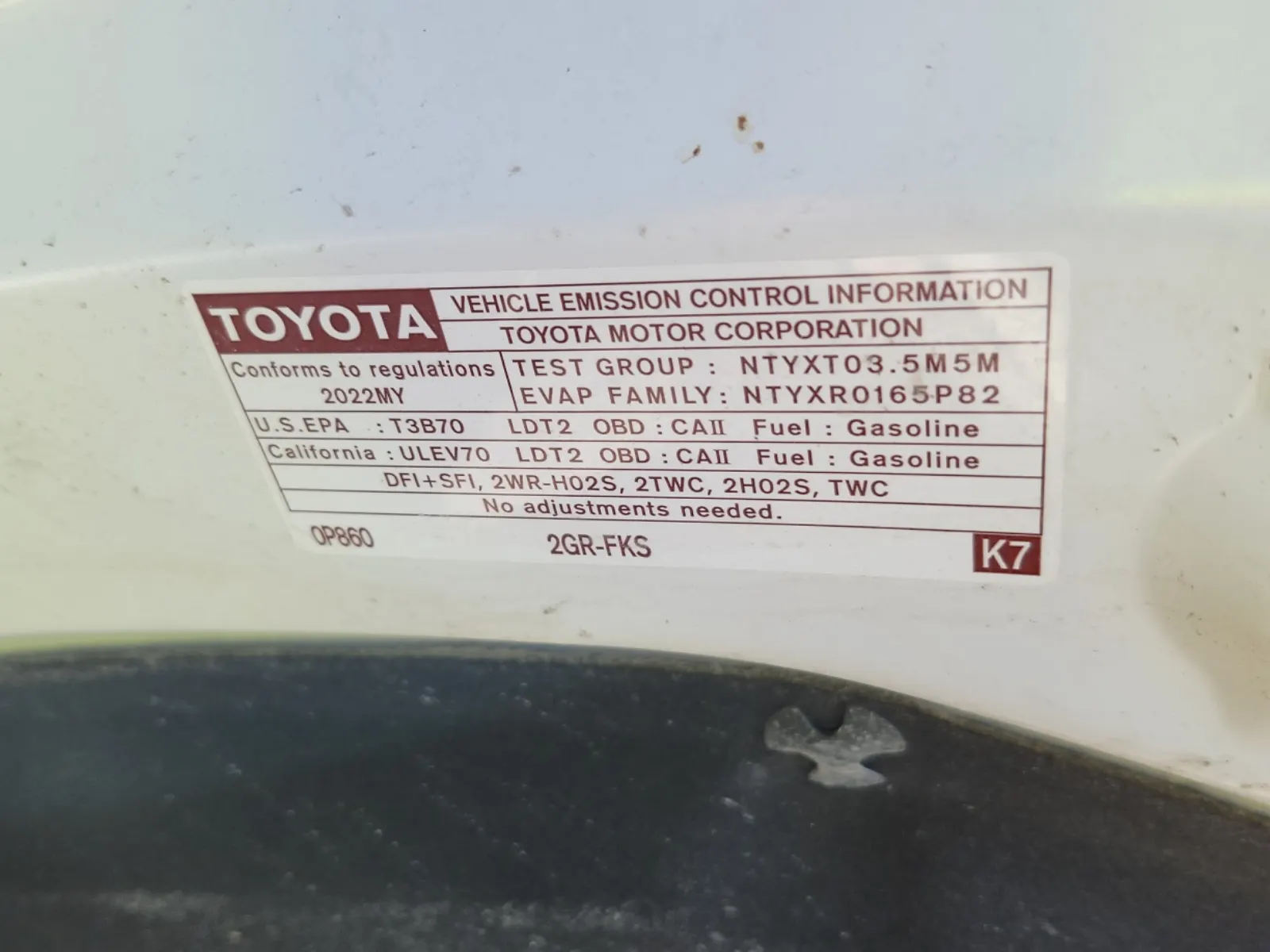 Emission Sticker Photo