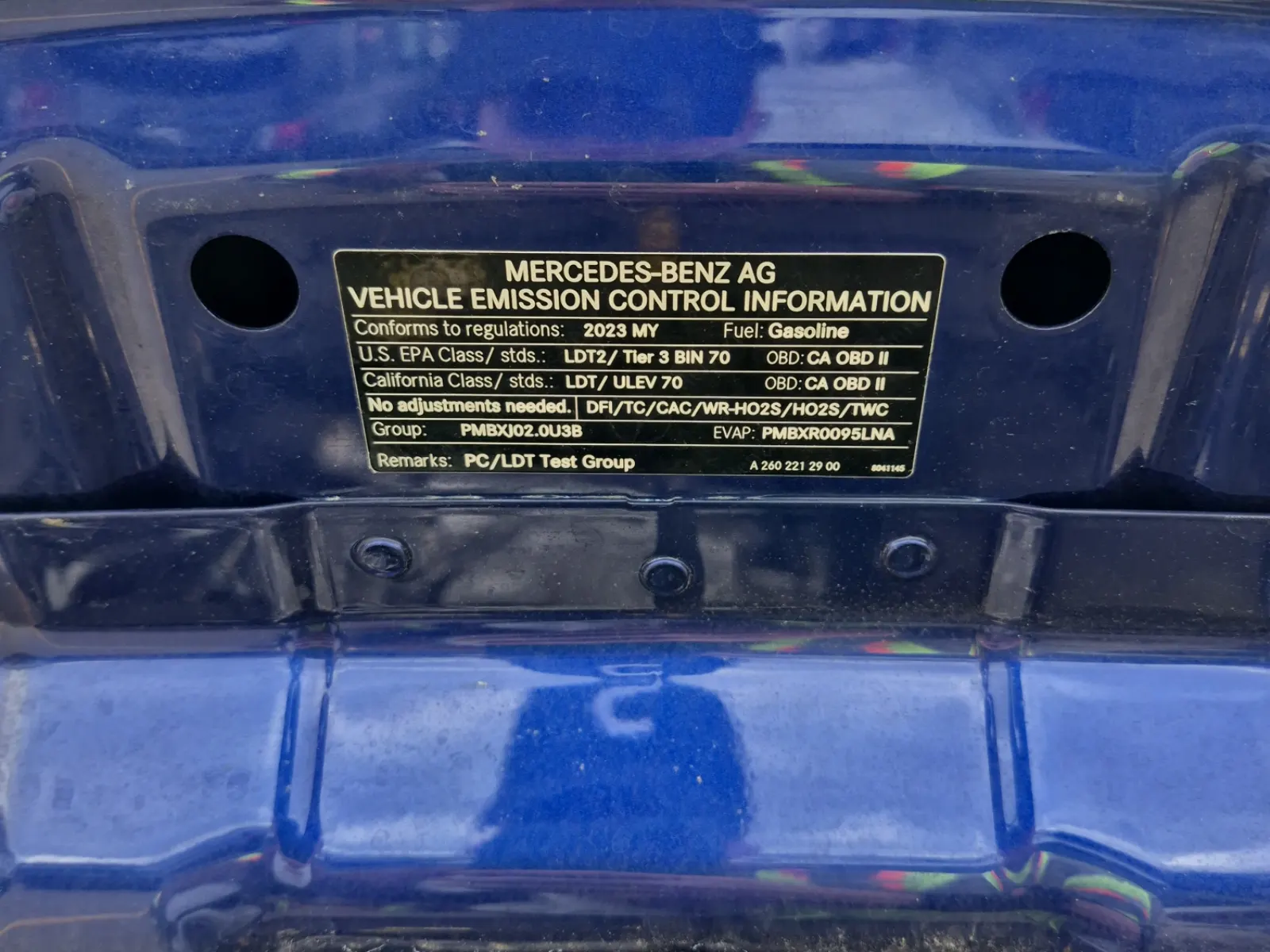 Emission Sticker Photo