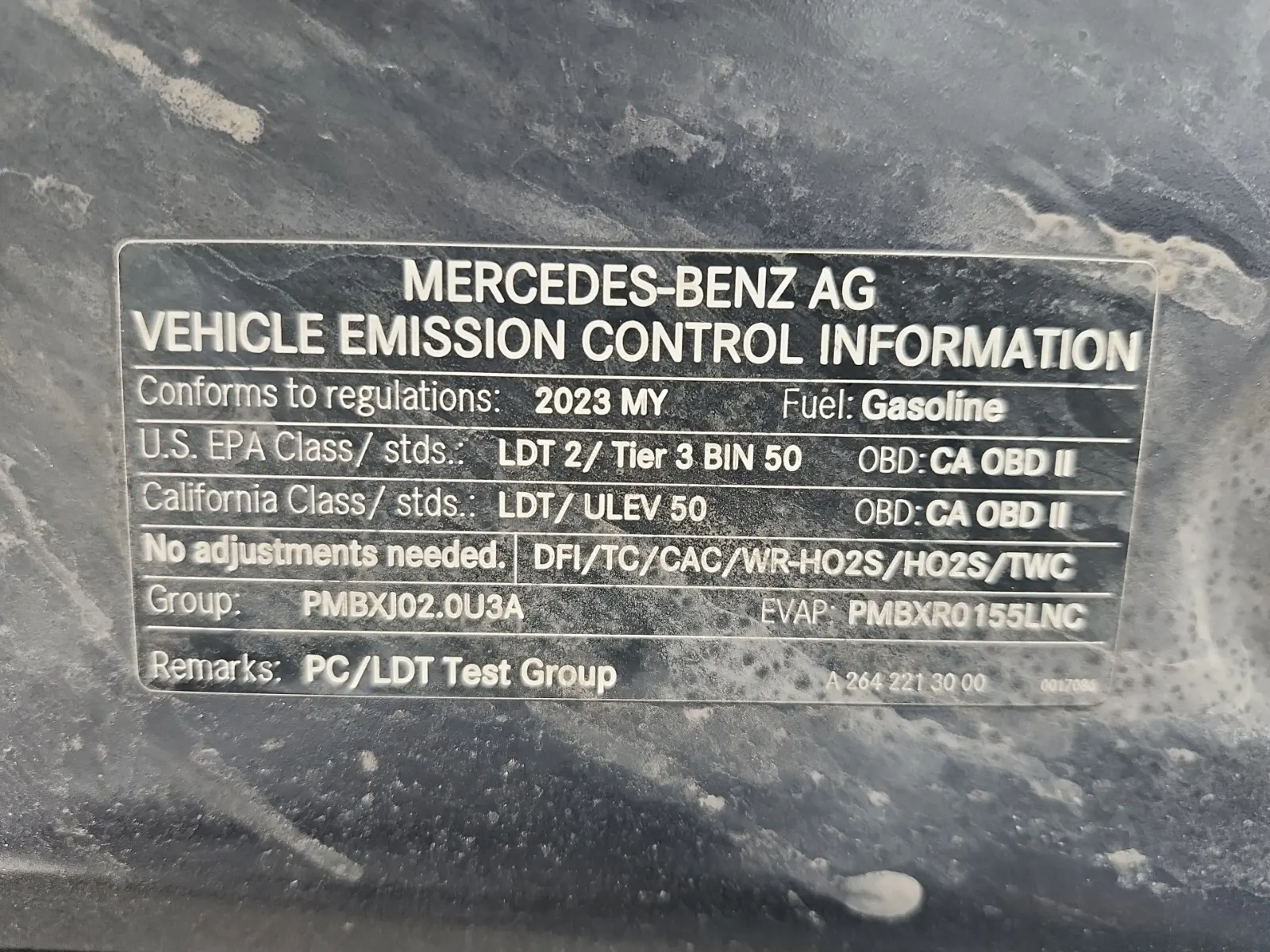 Emission Sticker Photo