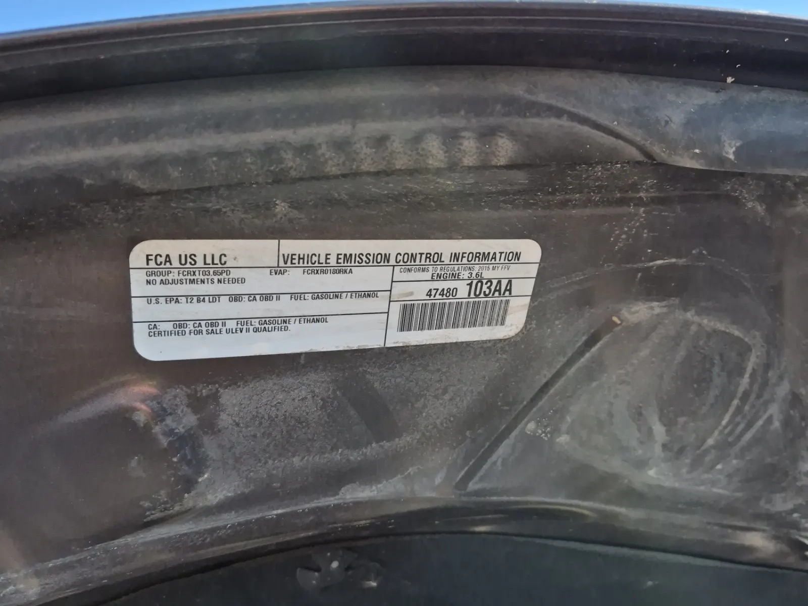 Emission Sticker Photo