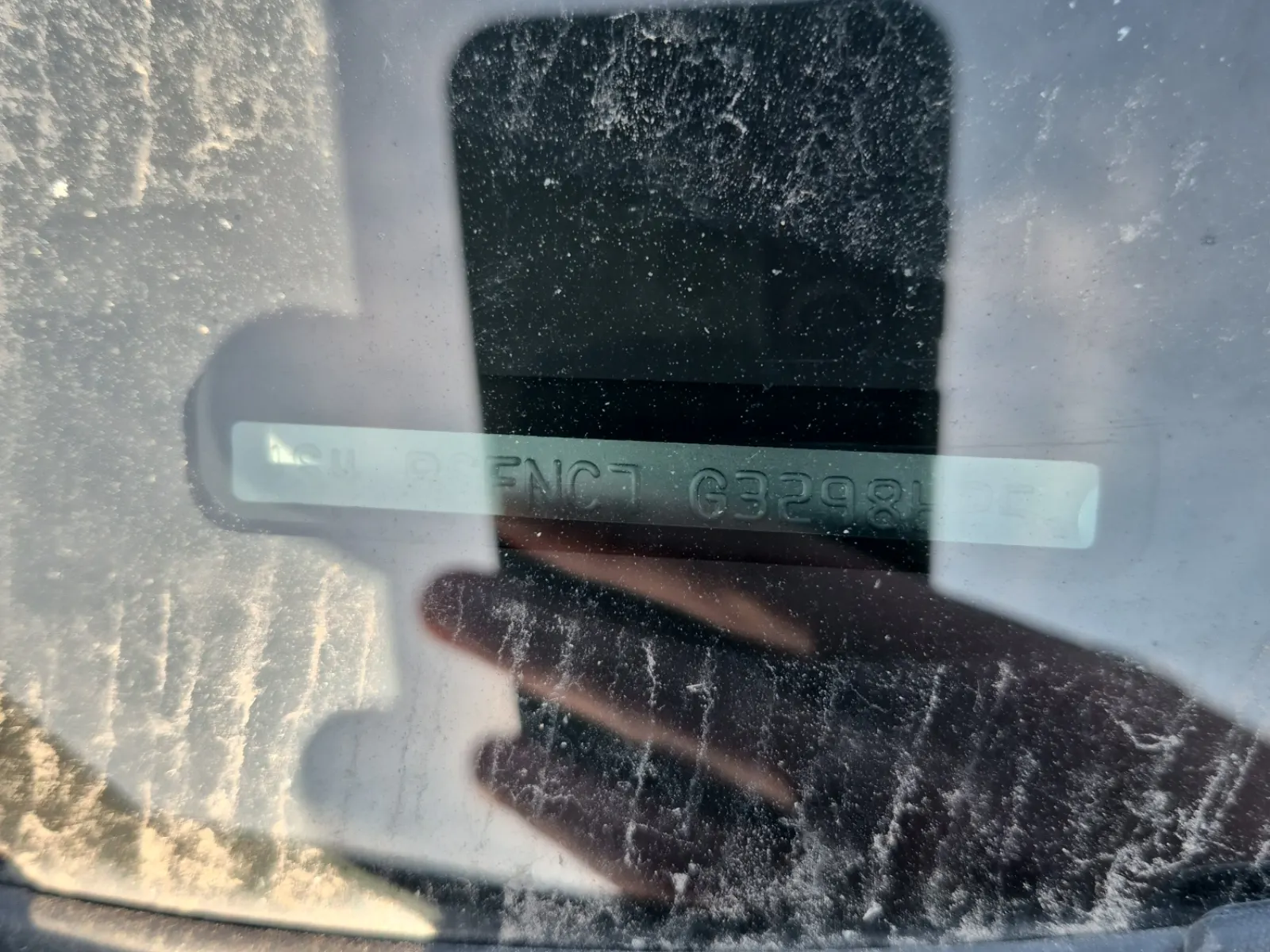 Dash VIN Plate Photo