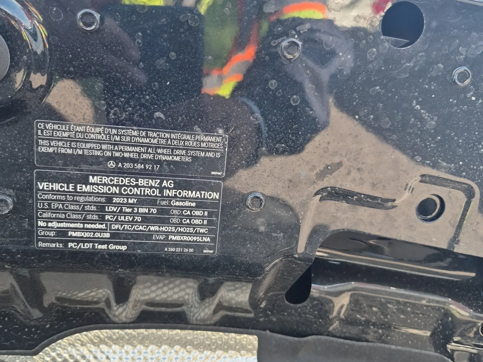 Emission Sticker Photo