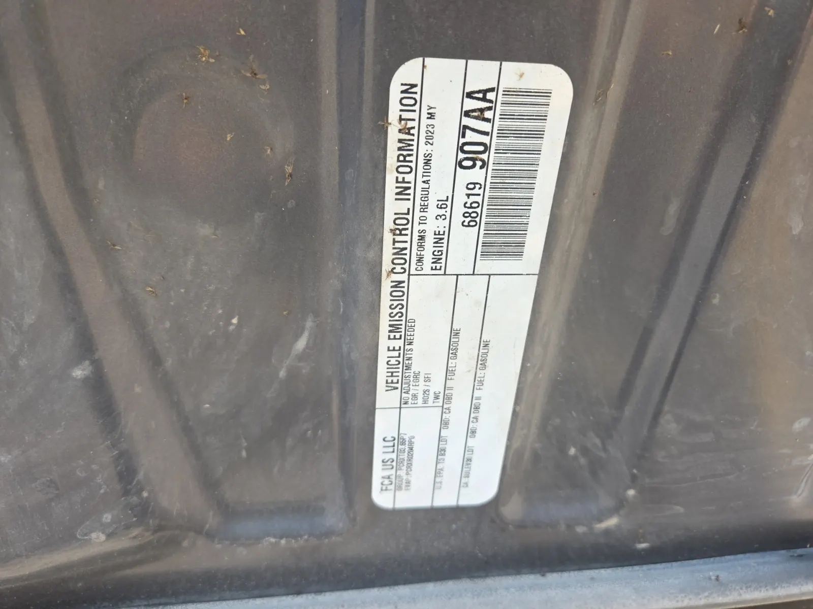 Emission Sticker Photo