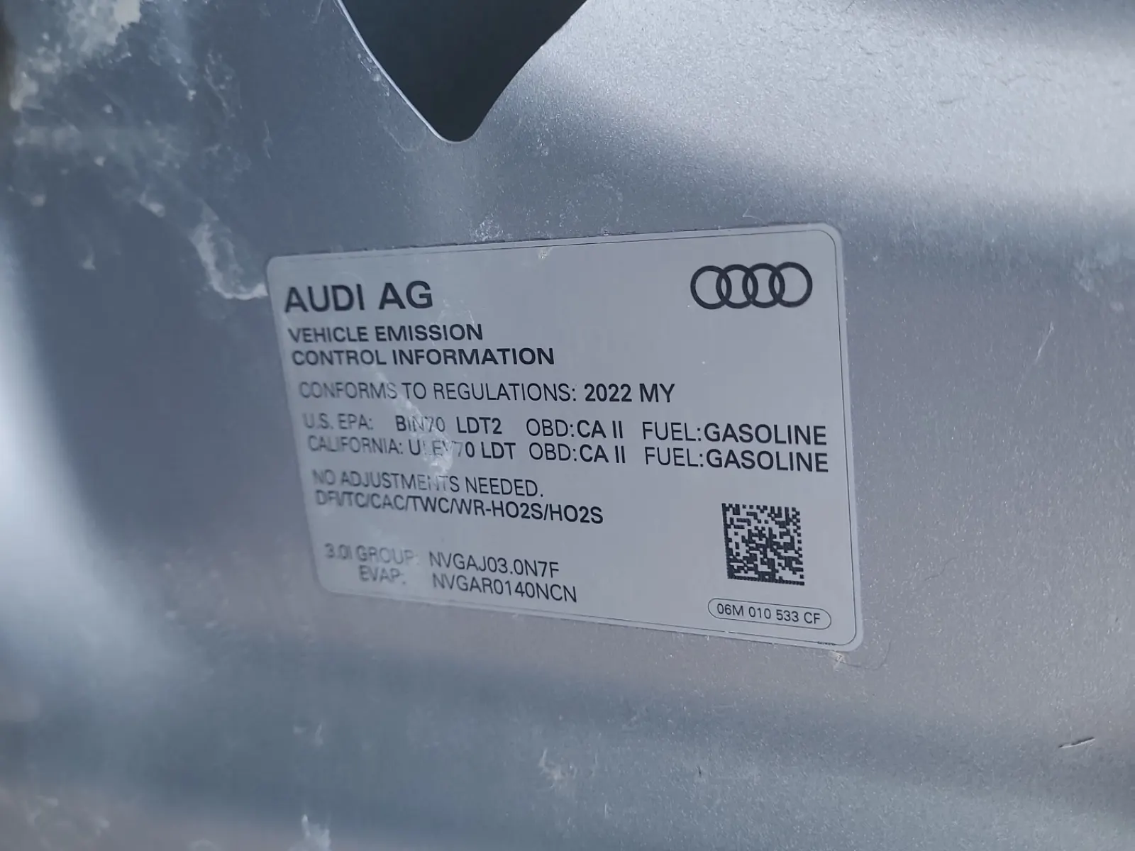 Emission Sticker Photo