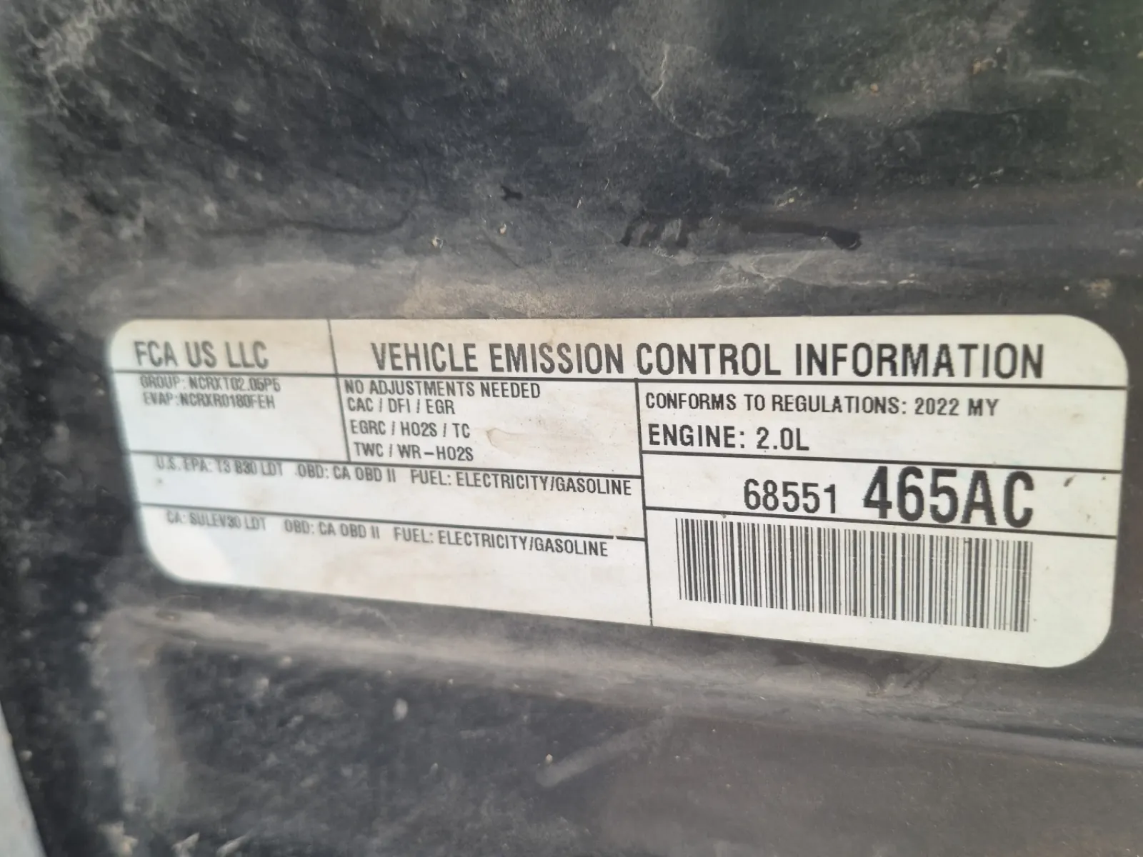 Emission Sticker Photo