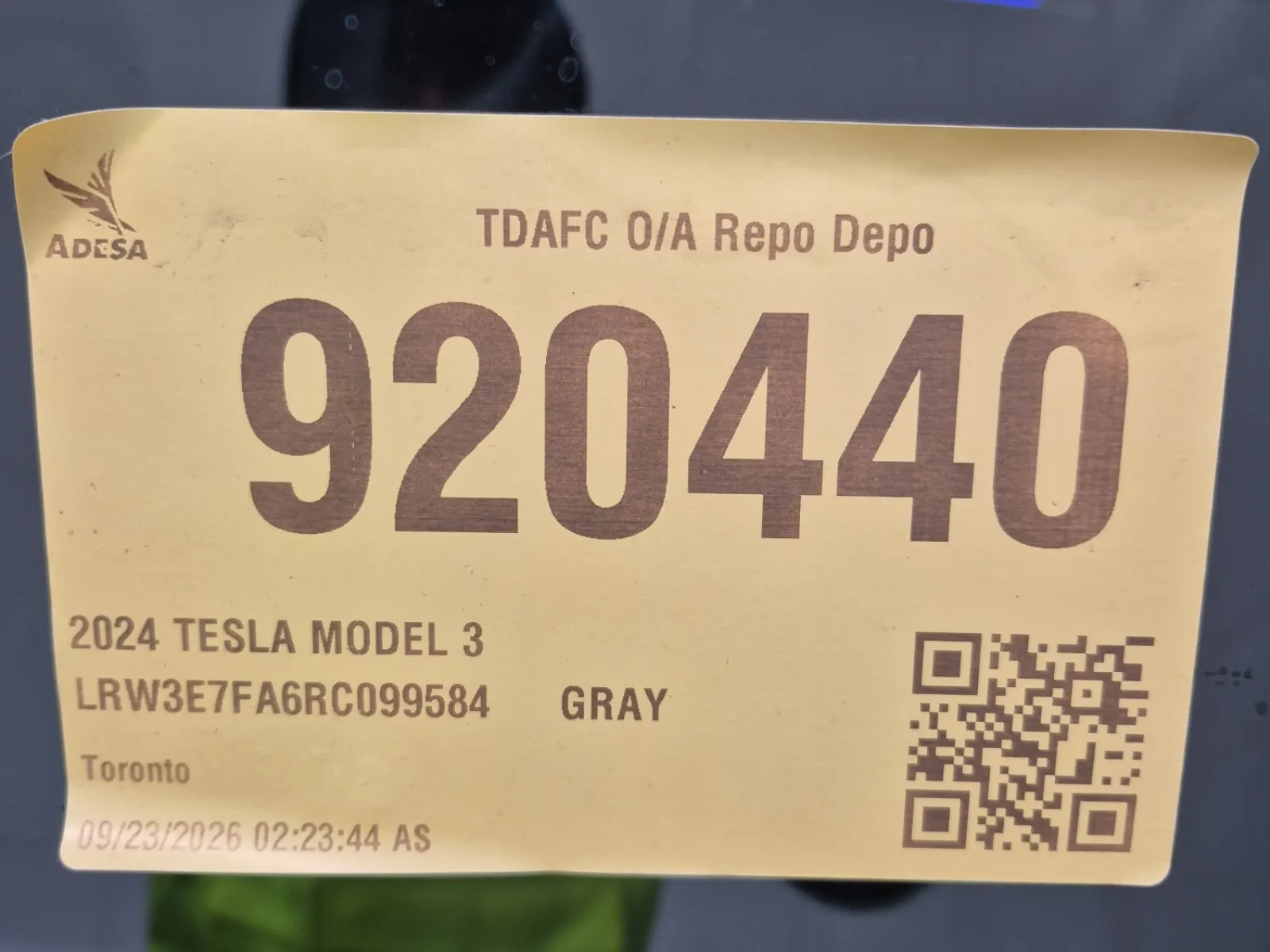Inventory Label Photo