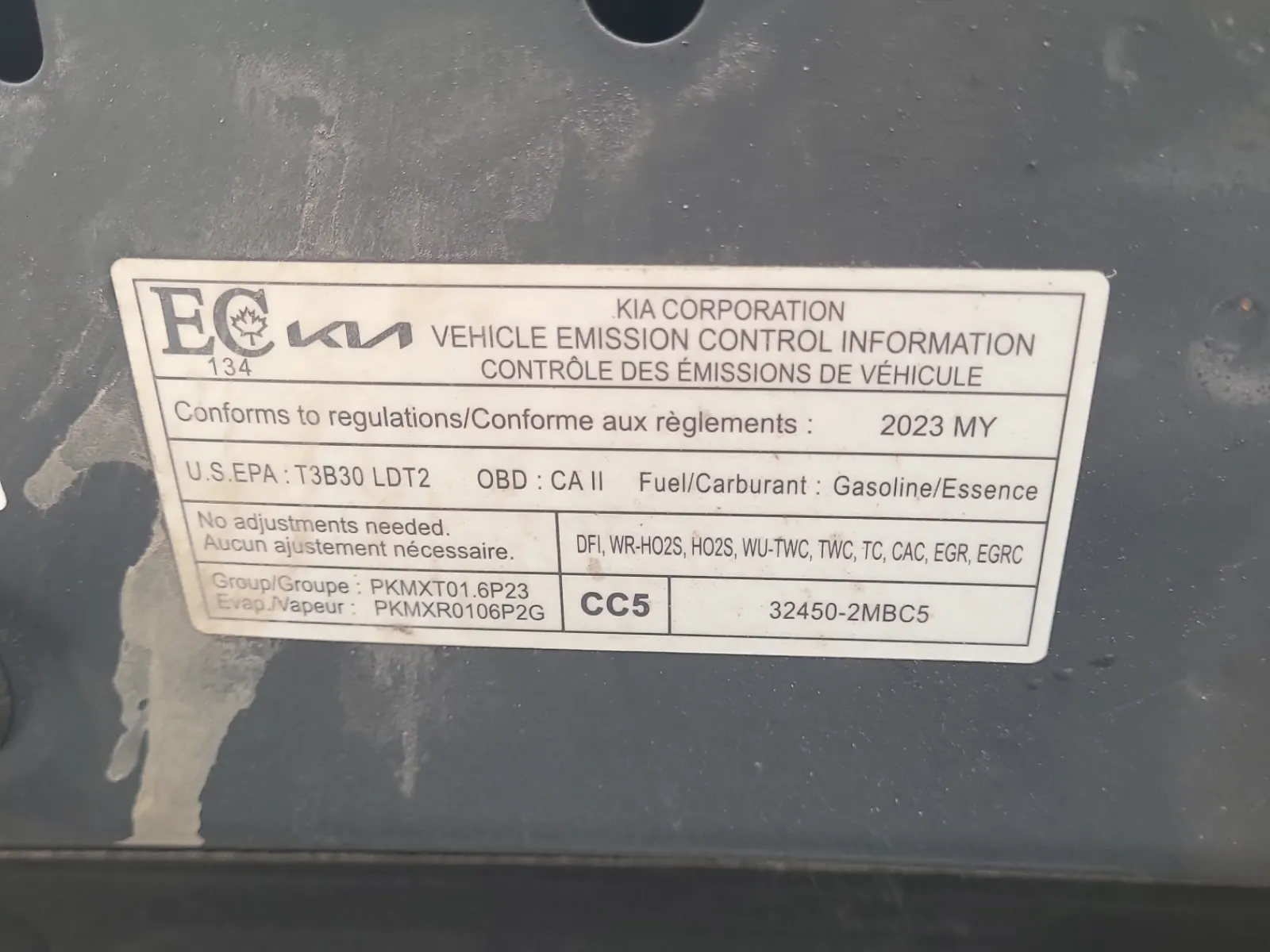 Emission Sticker Photo