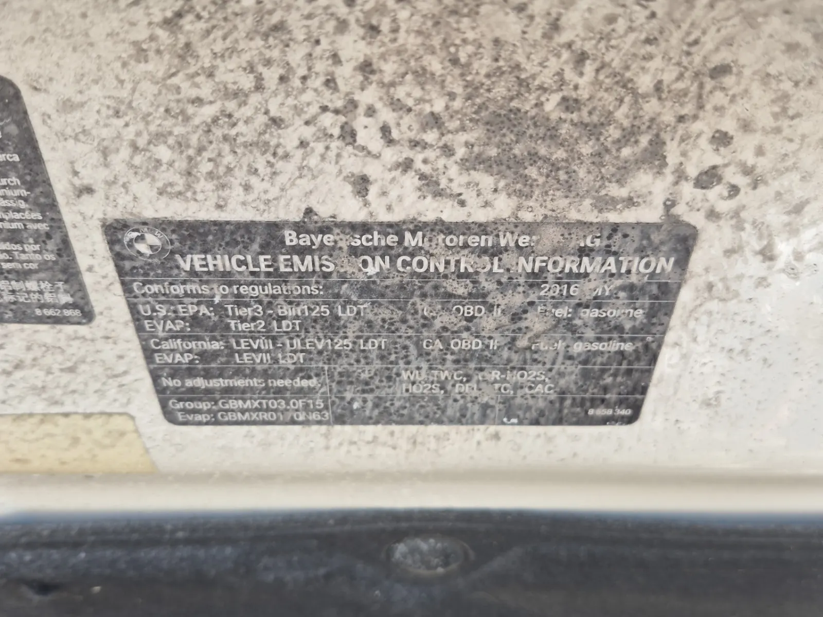 Emission Sticker Photo