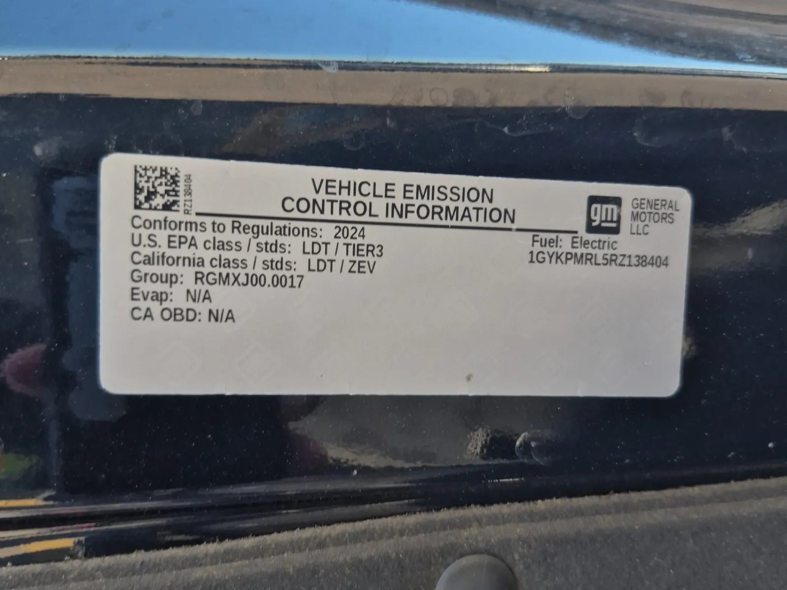 Emission Sticker Photo