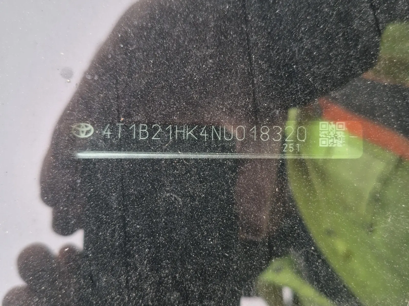 Dash VIN Plate Photo