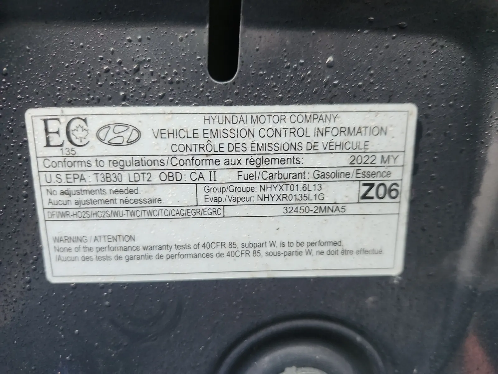 Emission Sticker Photo