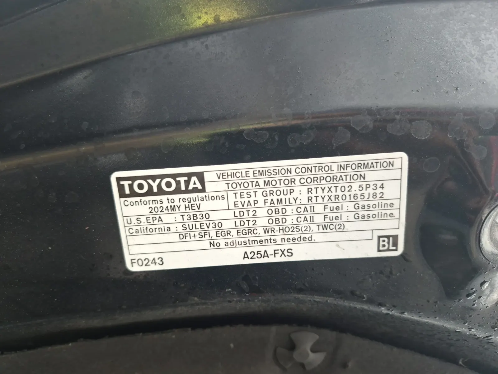 Emission Sticker Photo