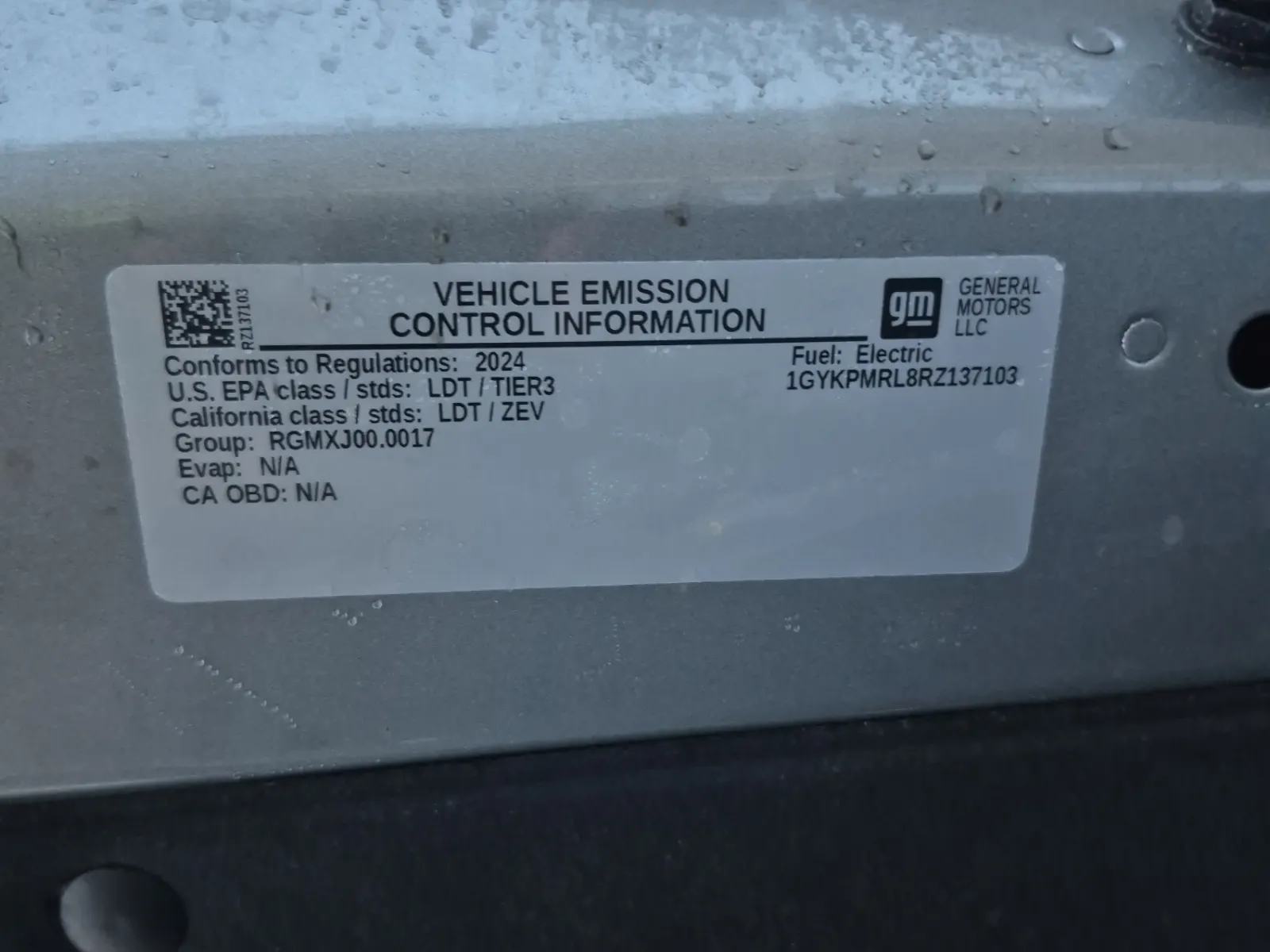 Emission Sticker Photo