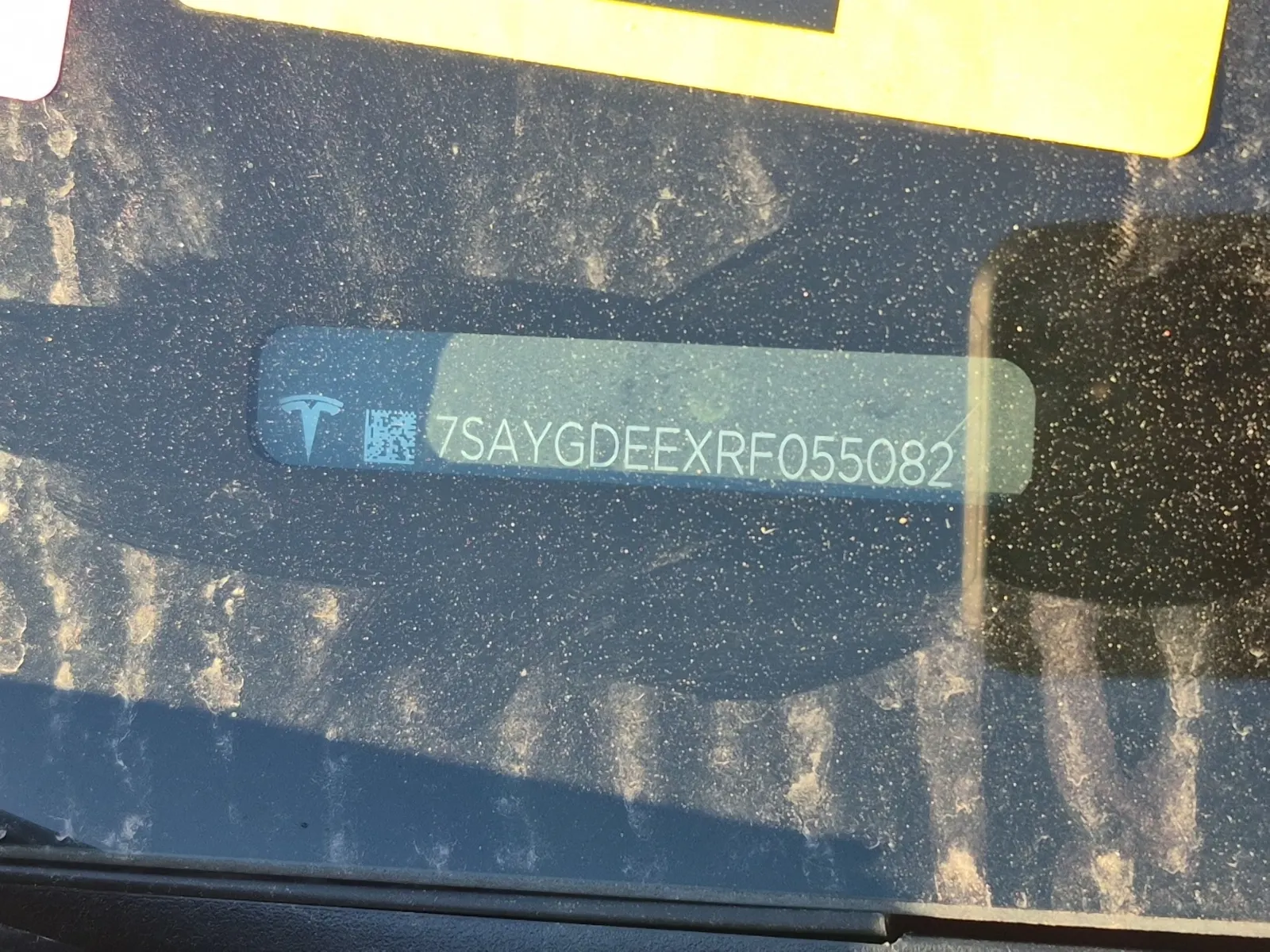Dash VIN Plate Photo