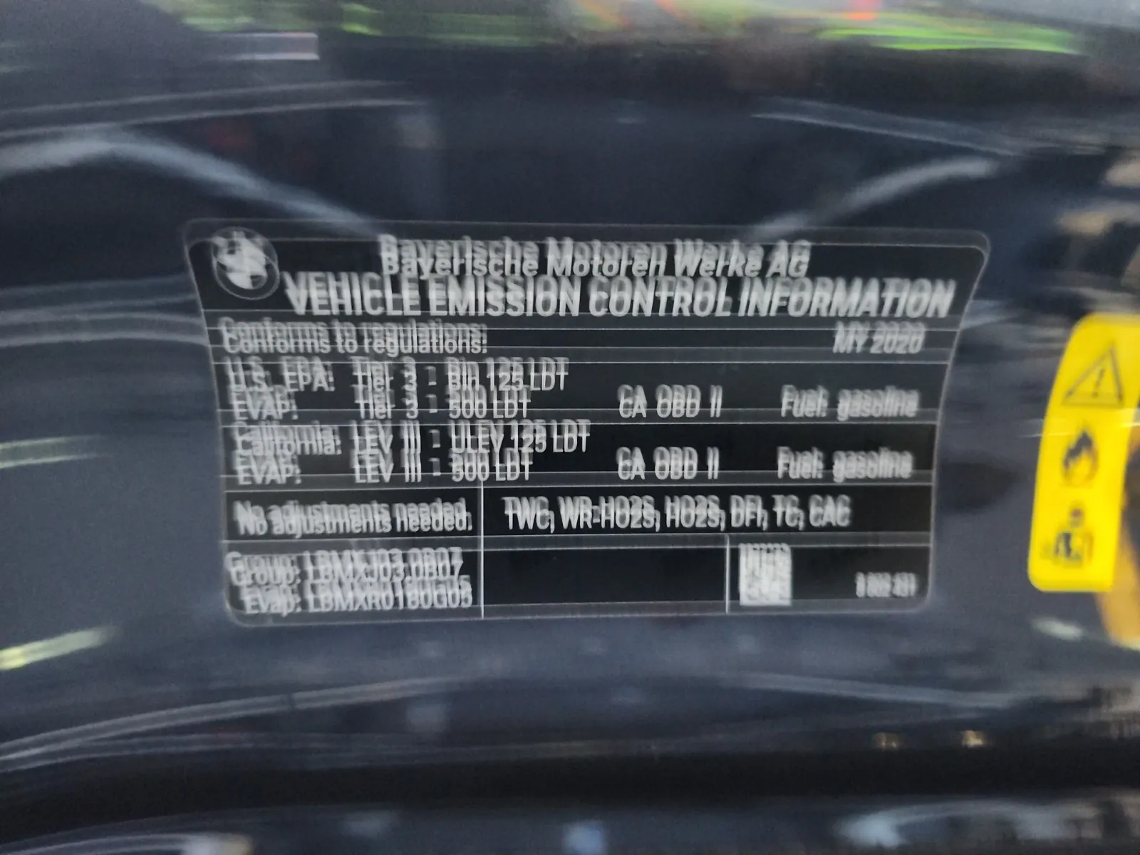 Emission Sticker Photo