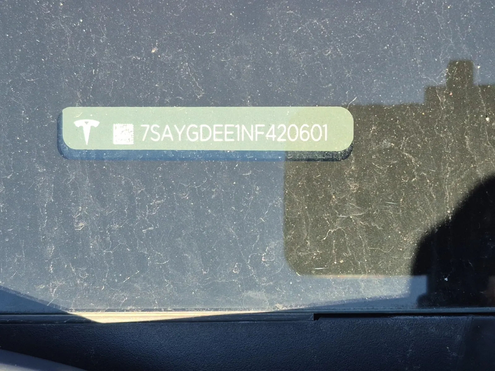 Dash VIN Plate Photo