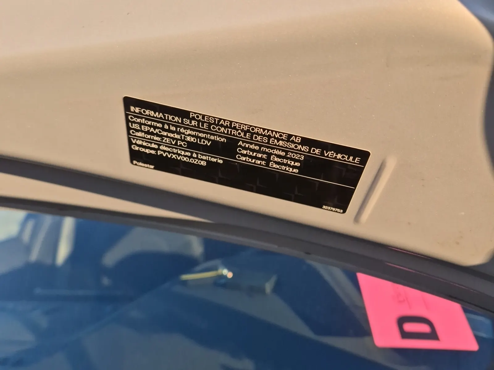 Emission Sticker Photo