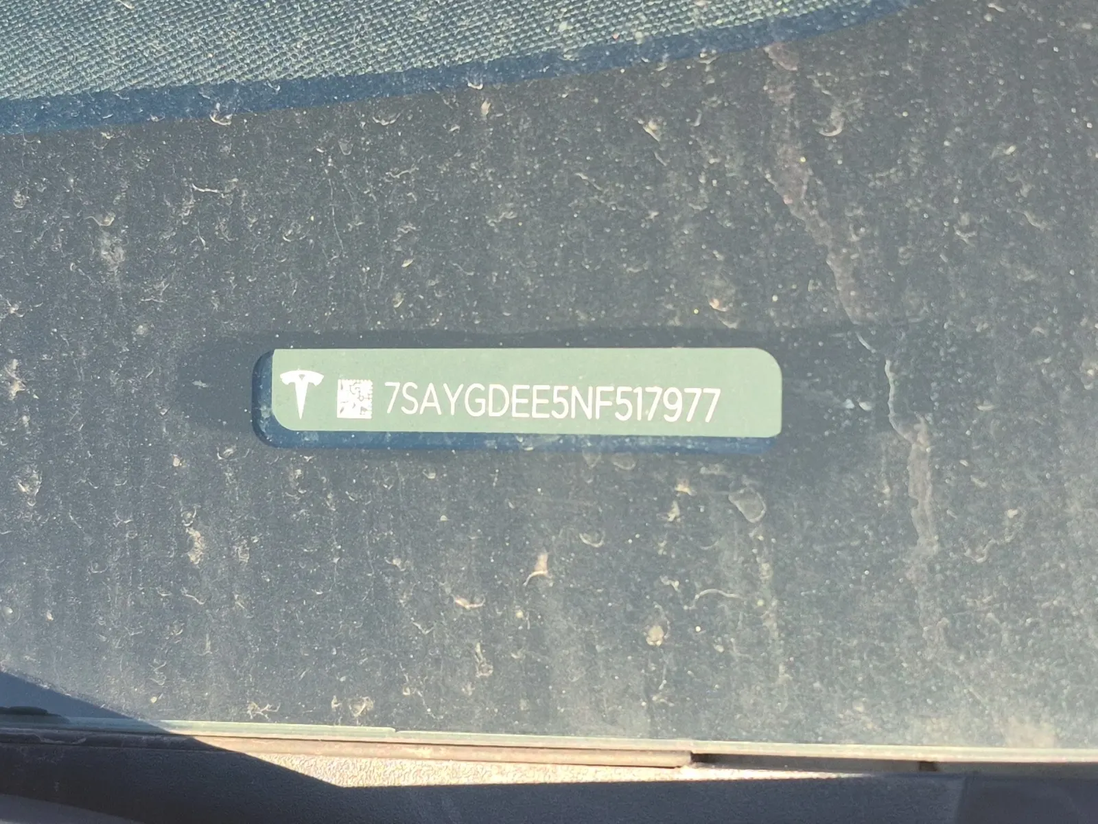 Dash VIN Plate Photo