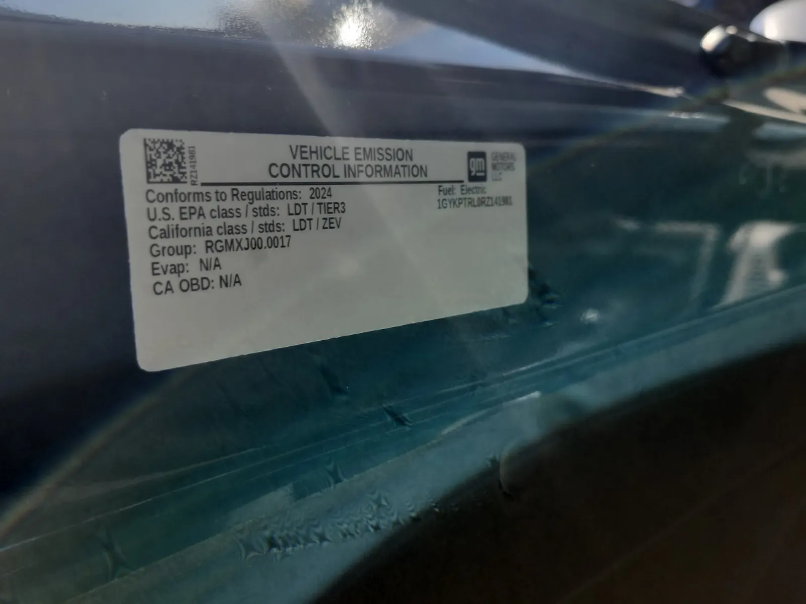 Emission Sticker Photo
