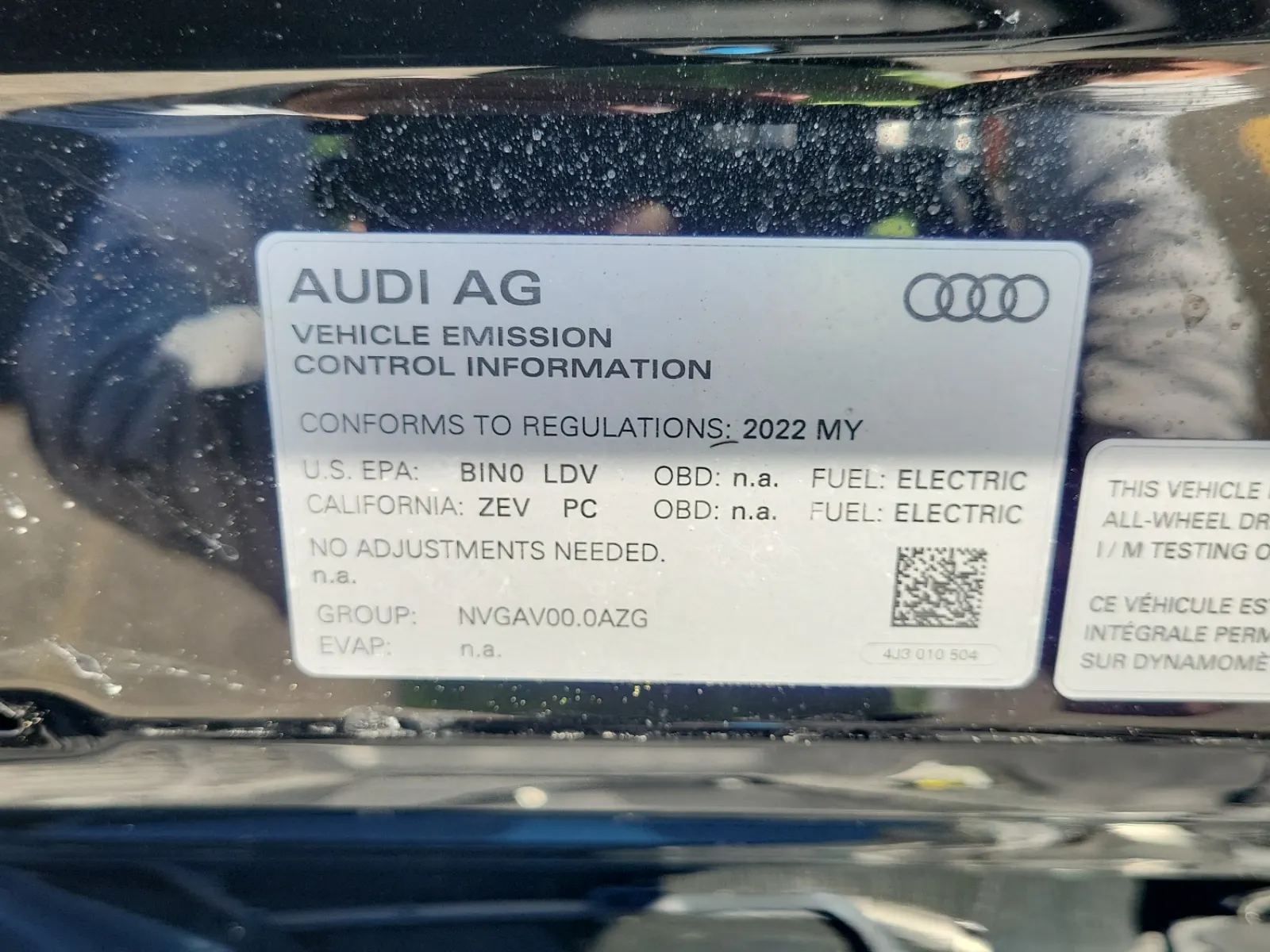 Emission Sticker Photo