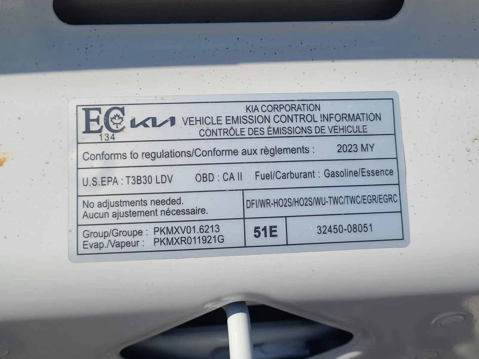 Emission Sticker Photo