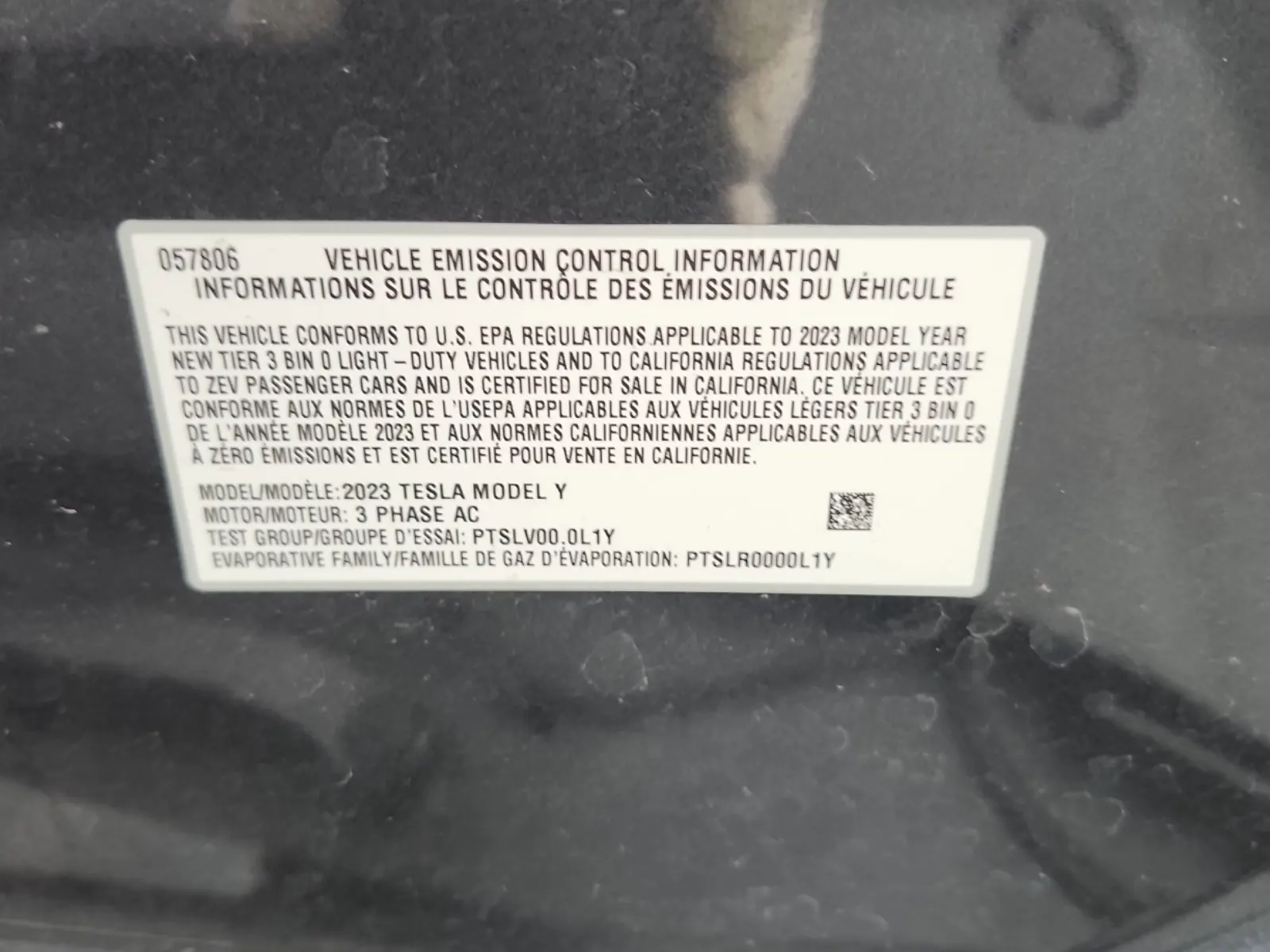Emission Sticker Photo
