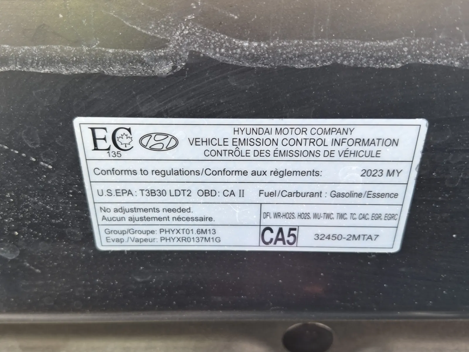 Emission Sticker Photo