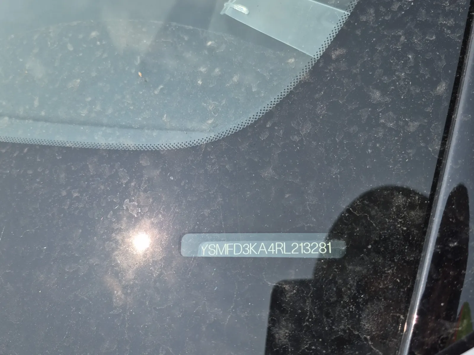 Dash VIN Plate Photo