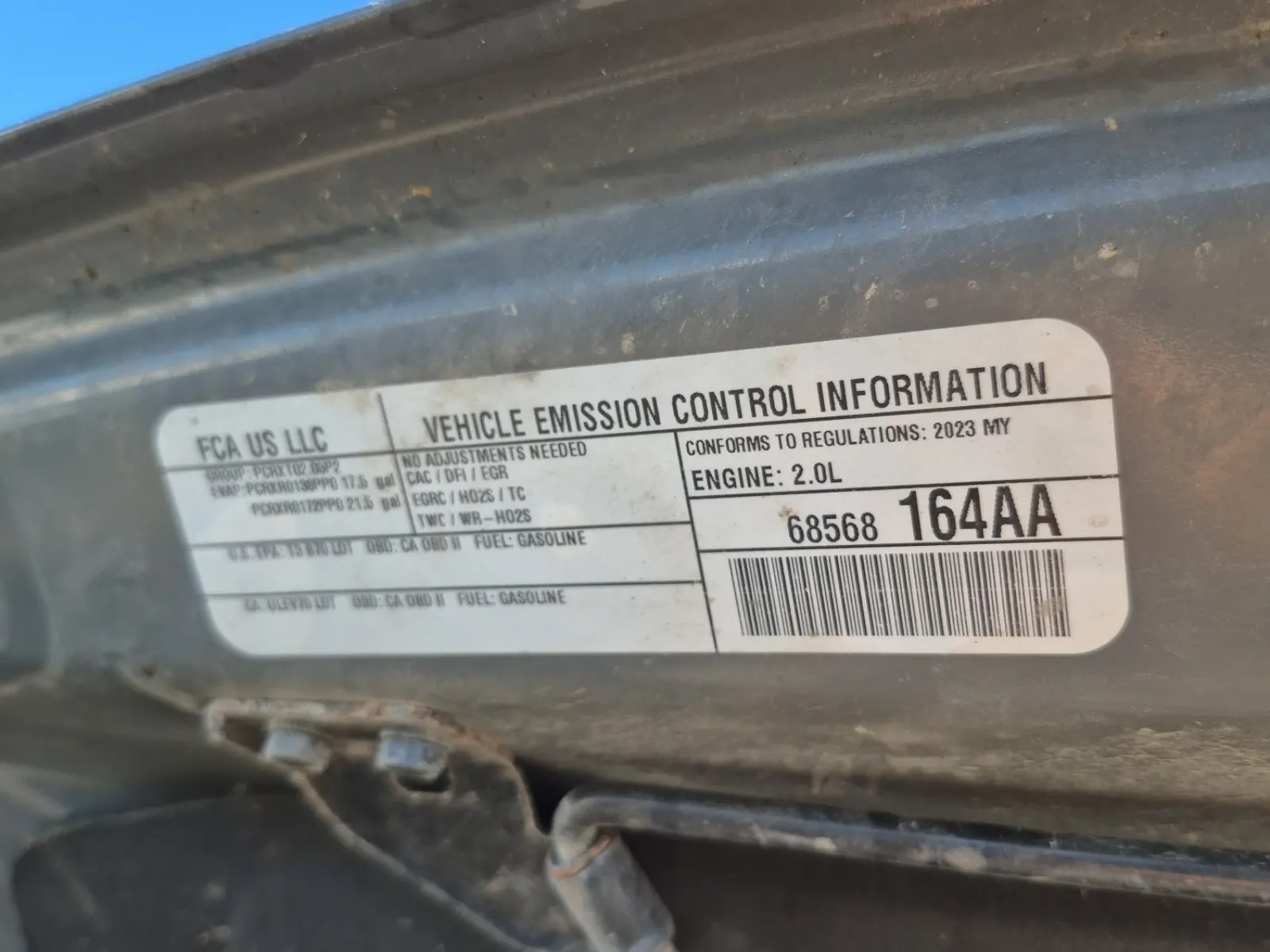 Emission Sticker Photo