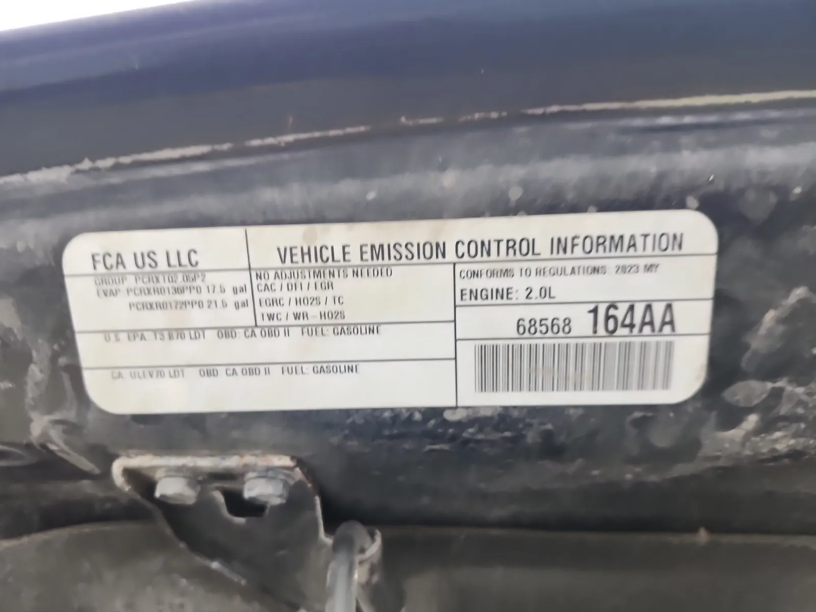 Emission Sticker Photo
