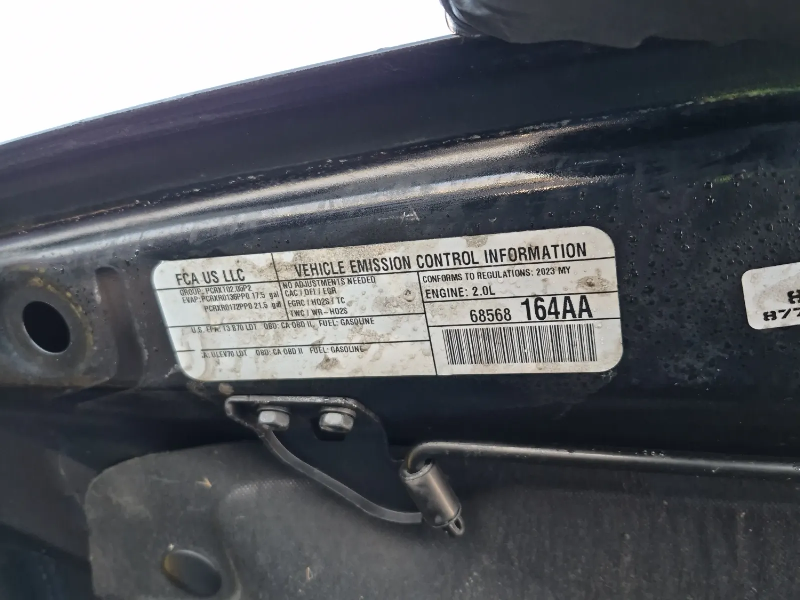 Emission Sticker Photo