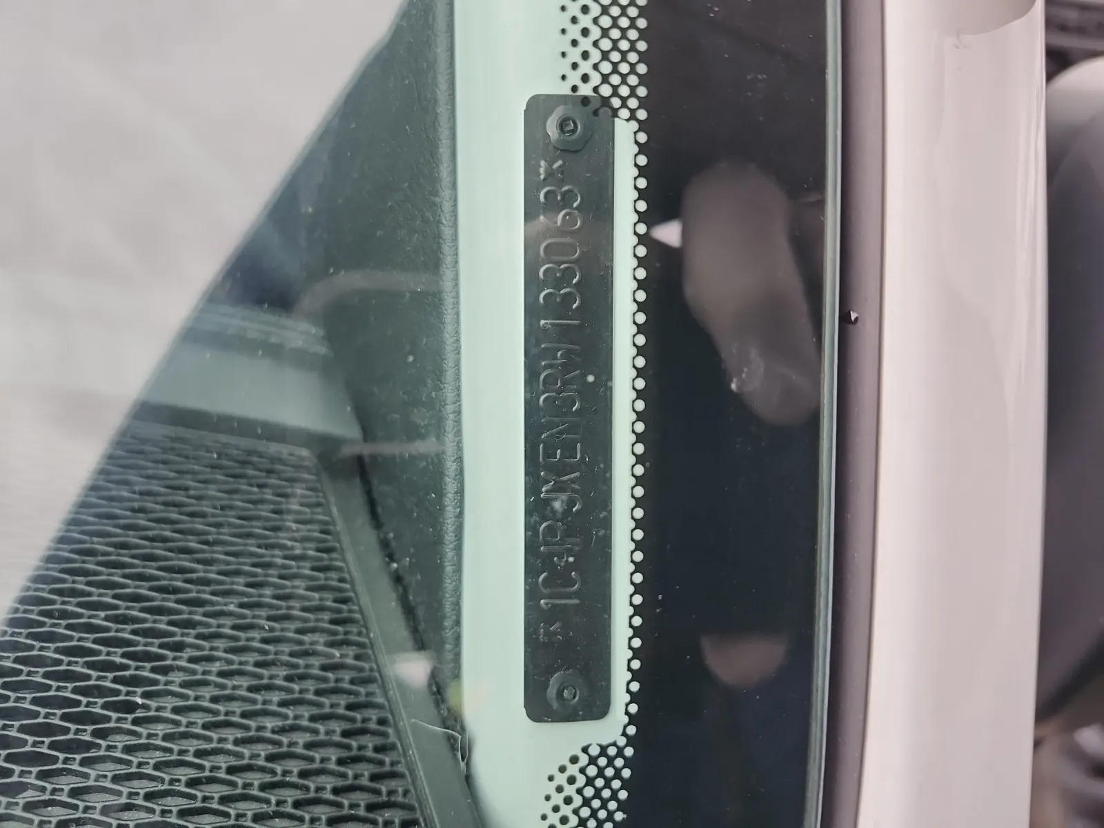 Dash VIN Plate Photo