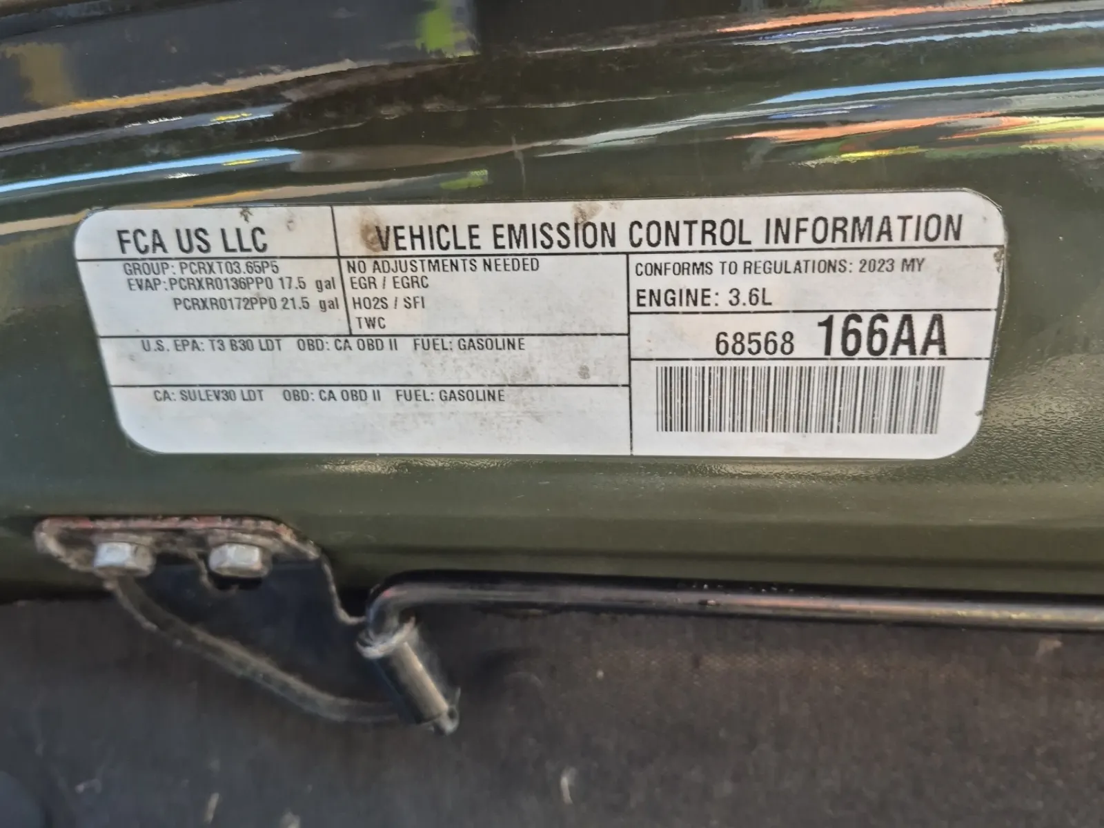 Emission Sticker Photo