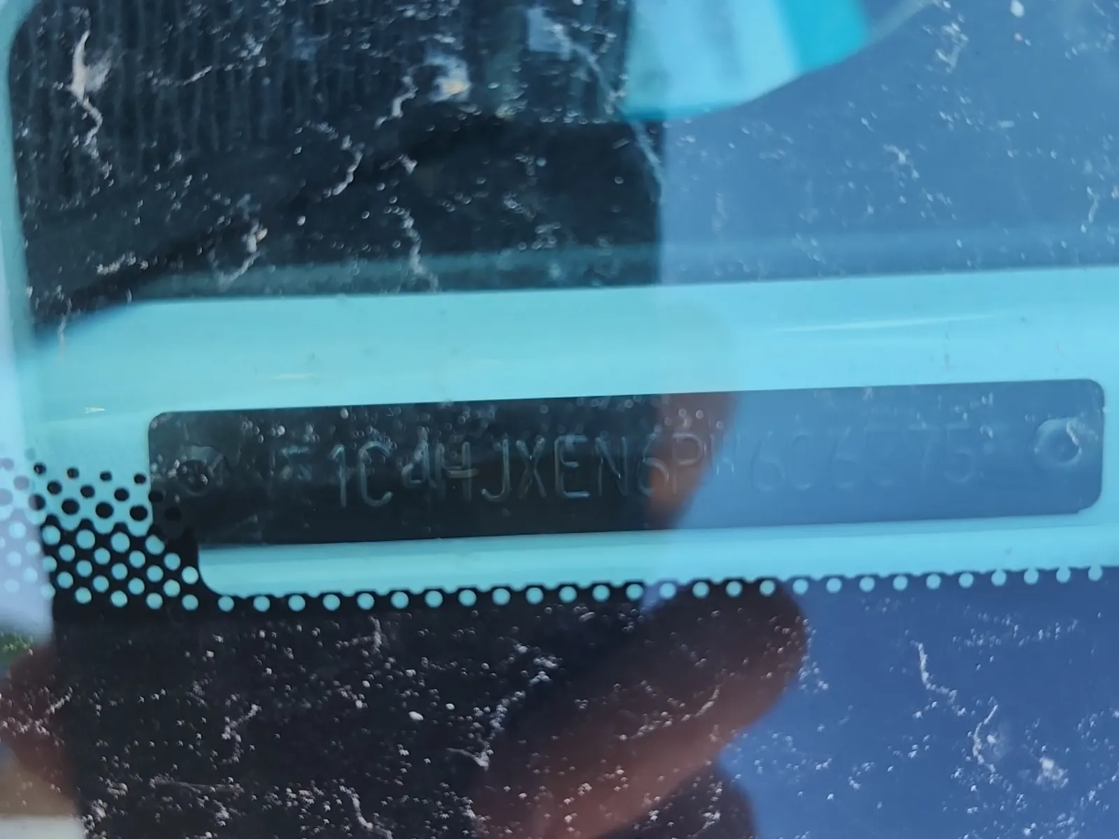 Dash VIN Plate Photo