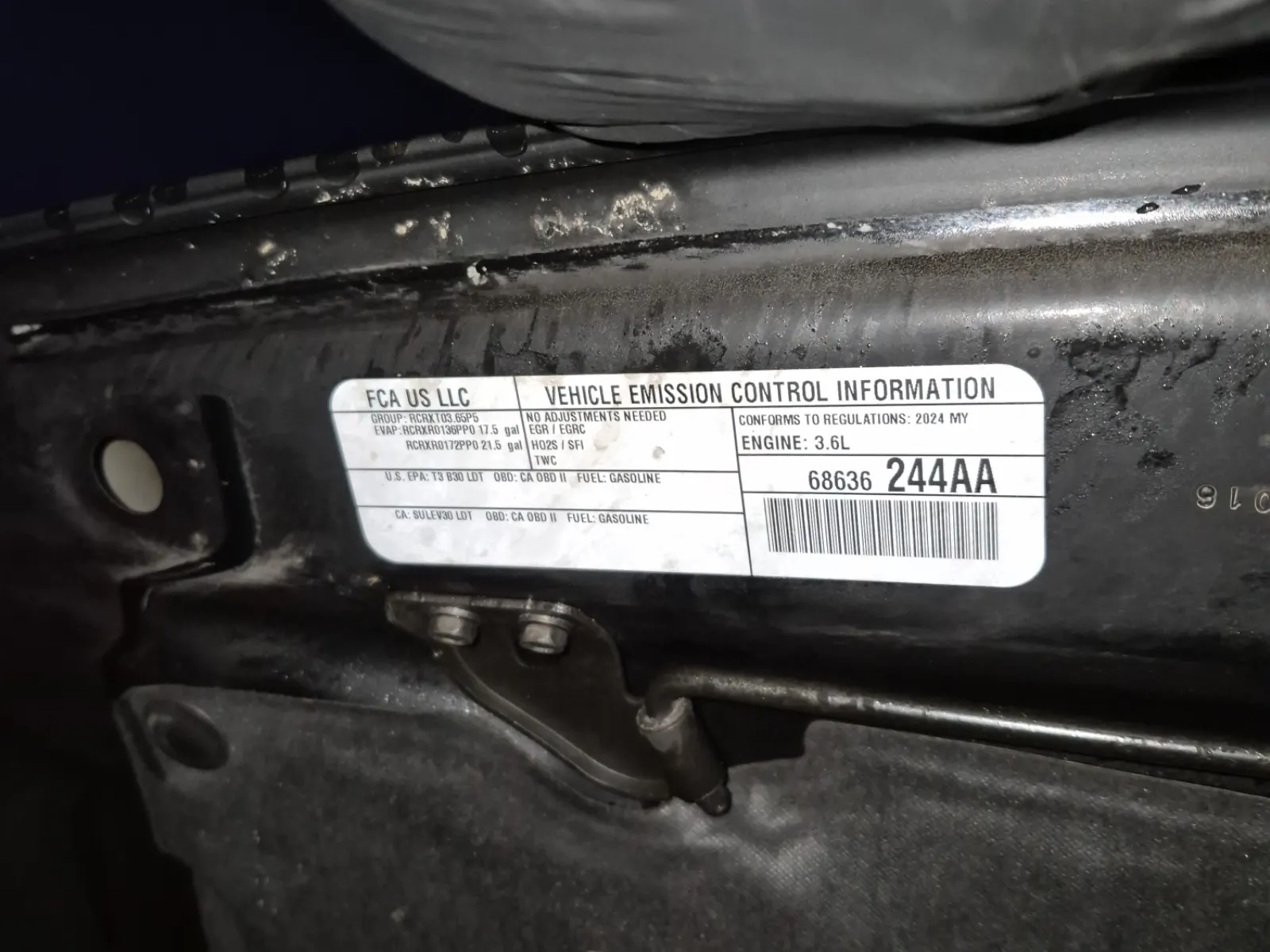 Emission Sticker Photo