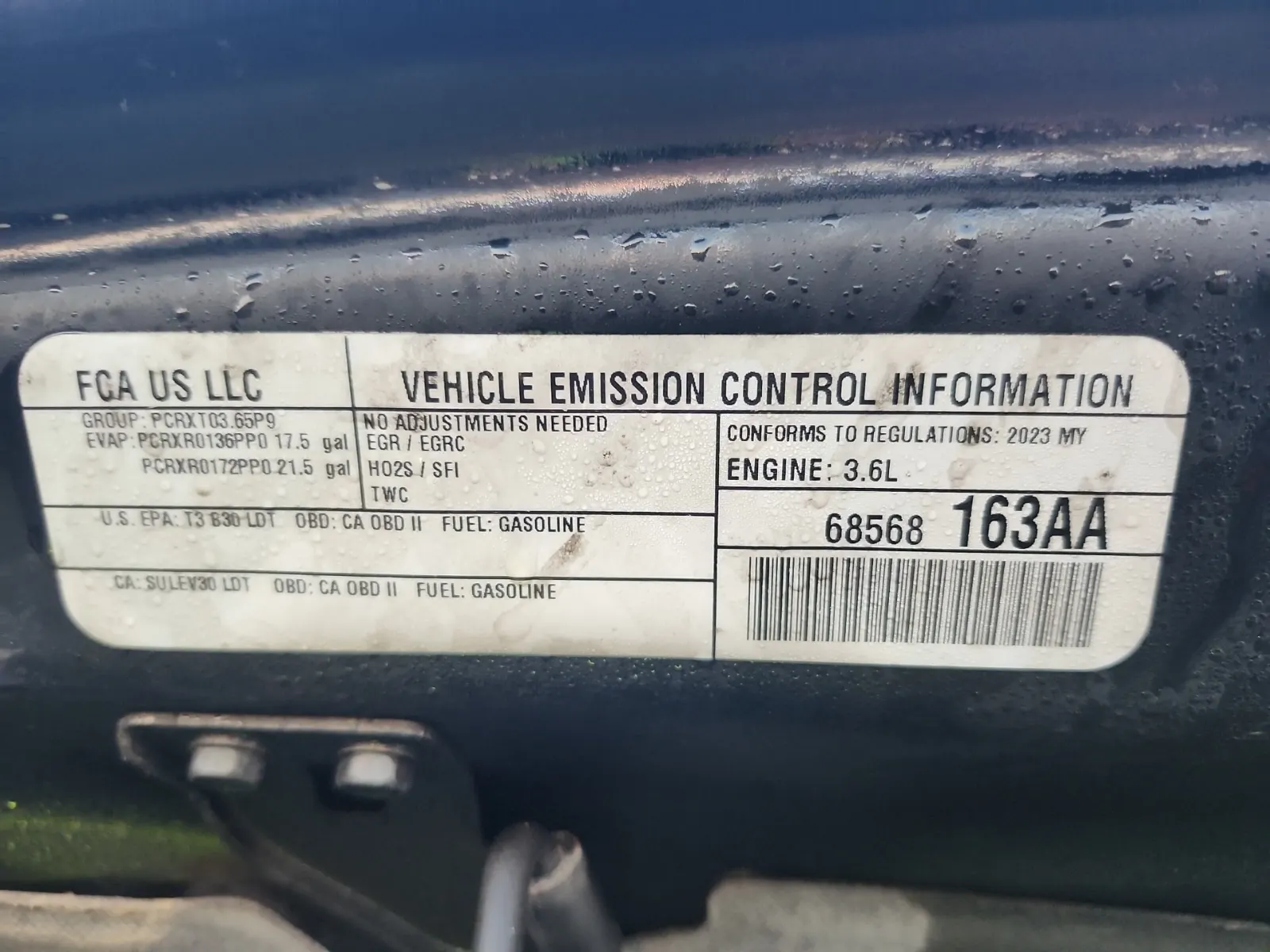 Emission Sticker Photo