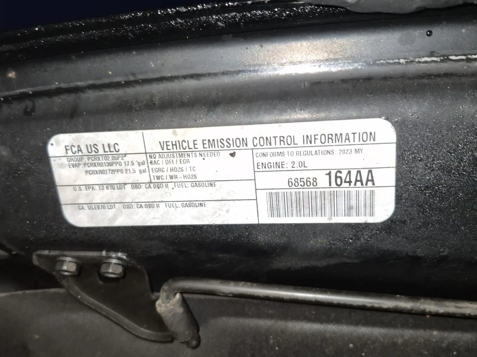 Emission Sticker Photo