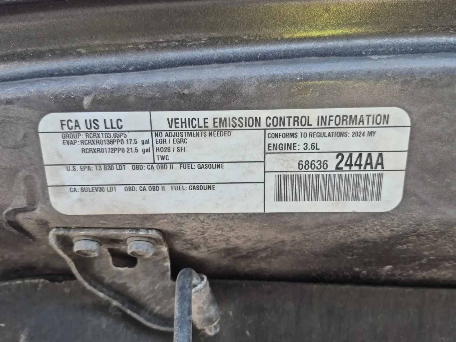 Emission Sticker Photo