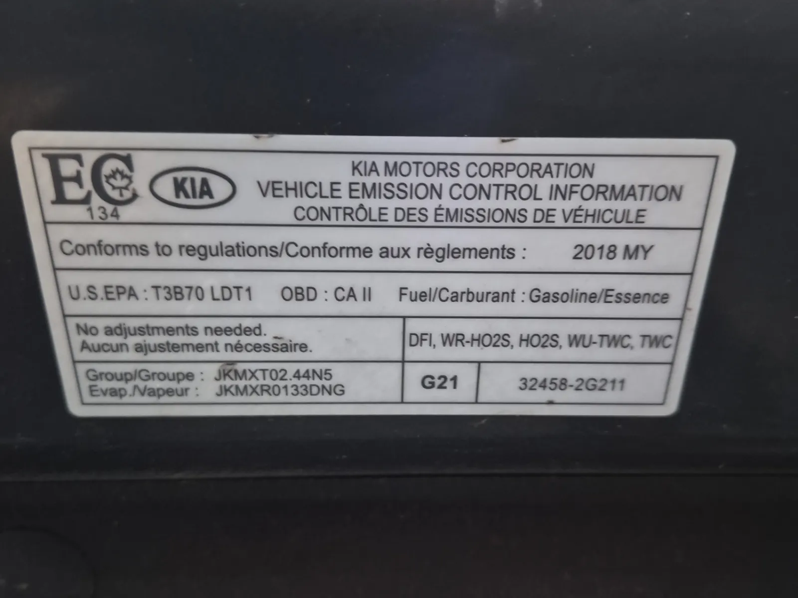 Emission Sticker Photo
