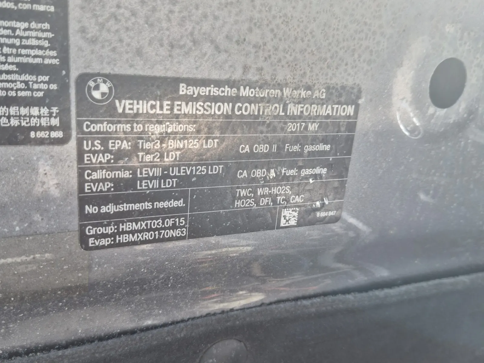 Emission Sticker Photo