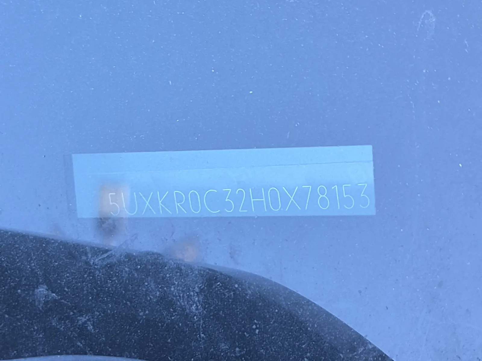 Dash VIN Plate Photo