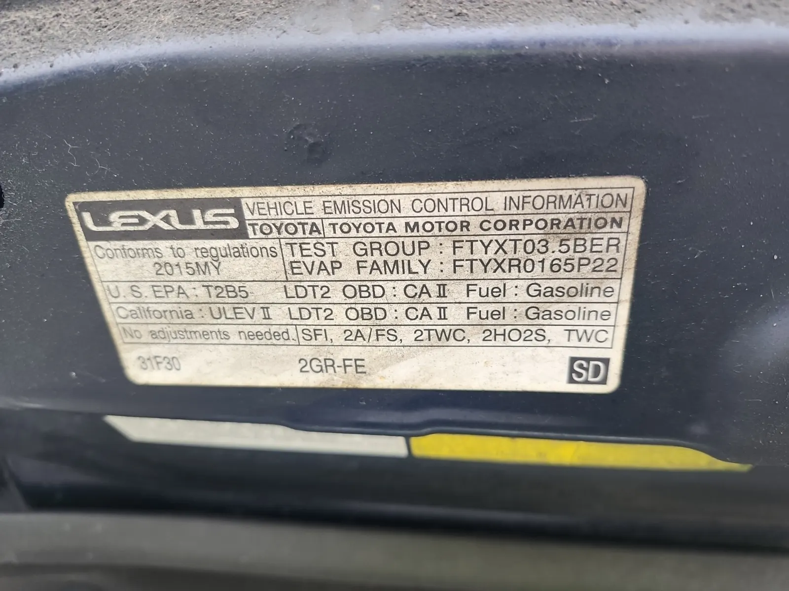 Emission Sticker Photo